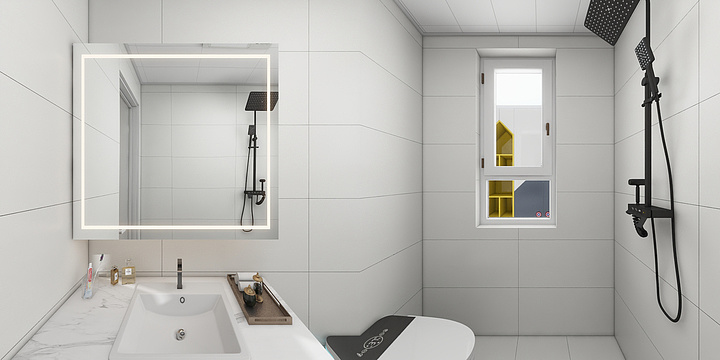 良友装饰夏天-书香名苑中户亮亮效果图-装修设计方案