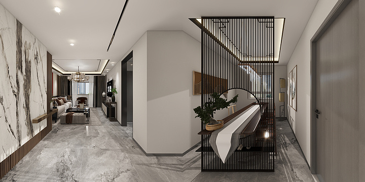 亿点设计屋-东华御园111㎡新中式-装修设计方案