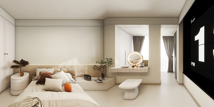 设计丨Cheney-邮政家属院奶油系-副本-装修设计方案