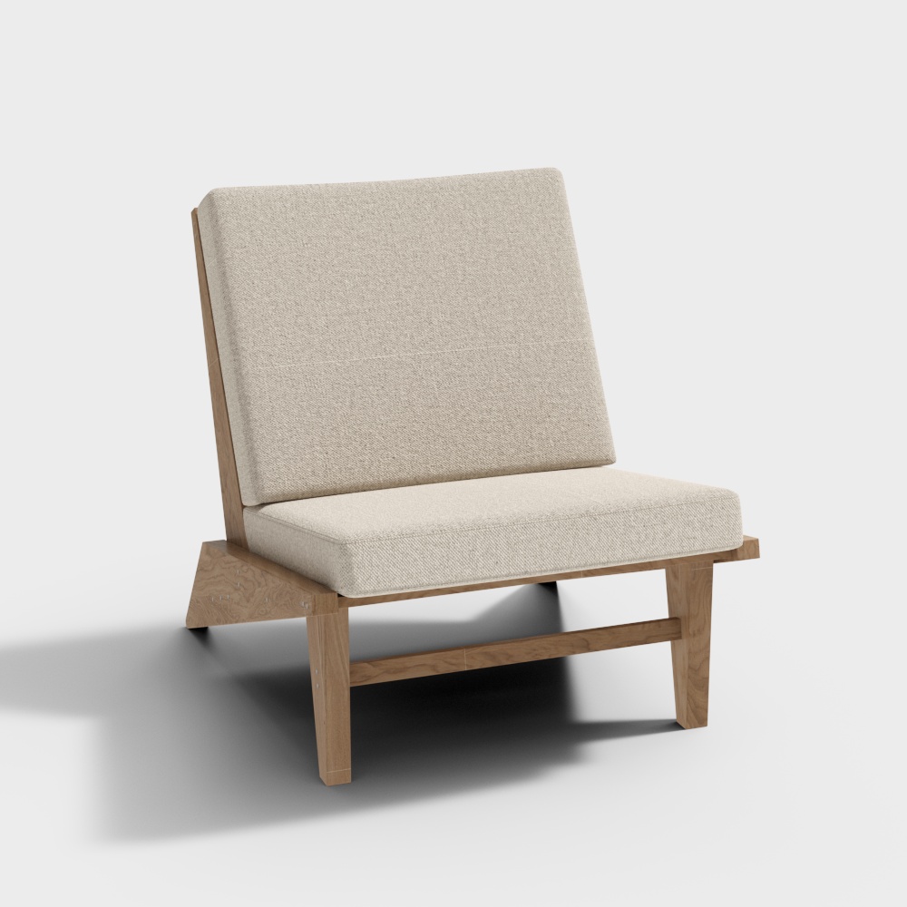 法式中古风客厅休闲椅3D模型