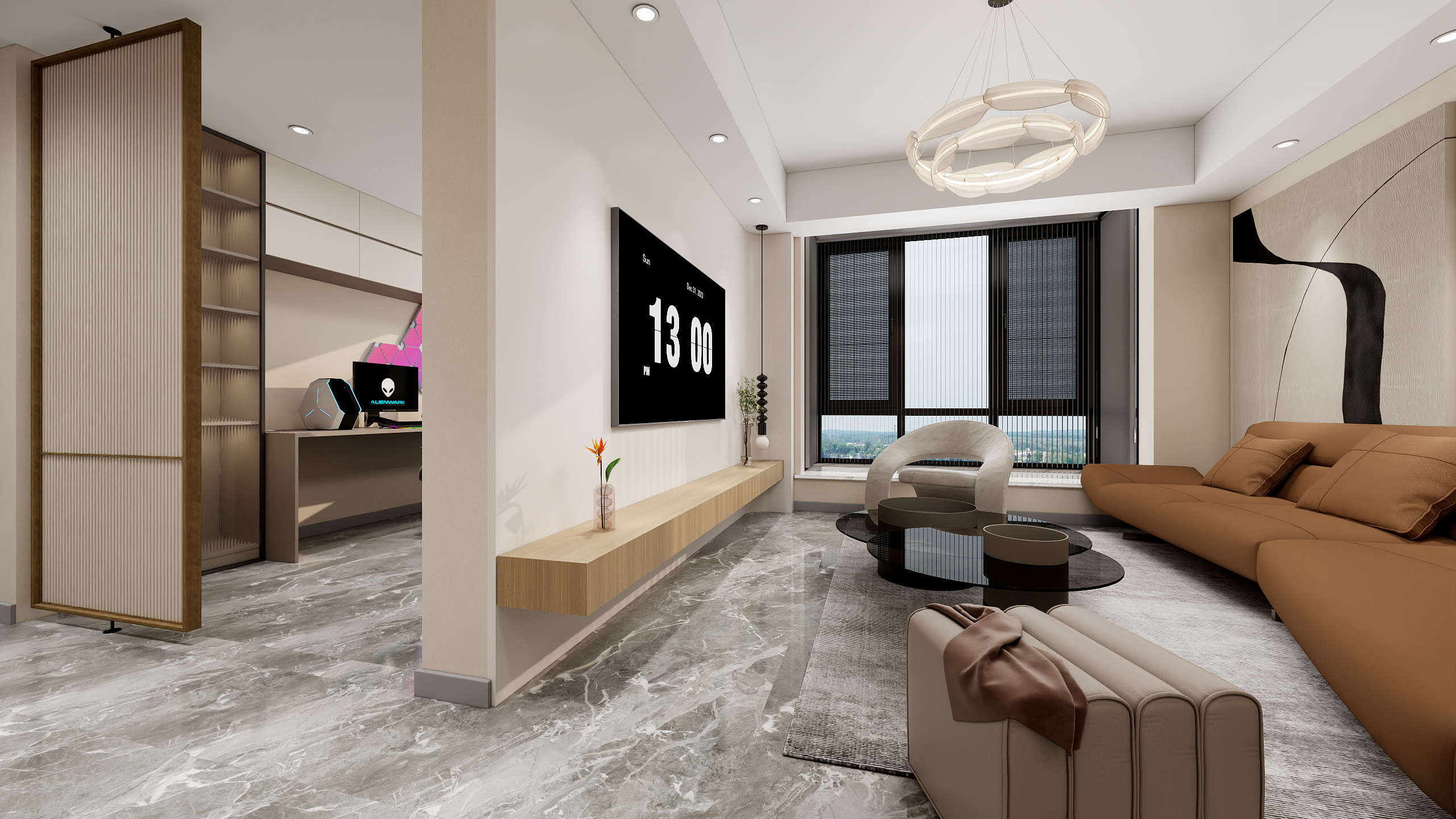 沐禾居设计工作室-渝能明日城市86㎡2室装修效果图