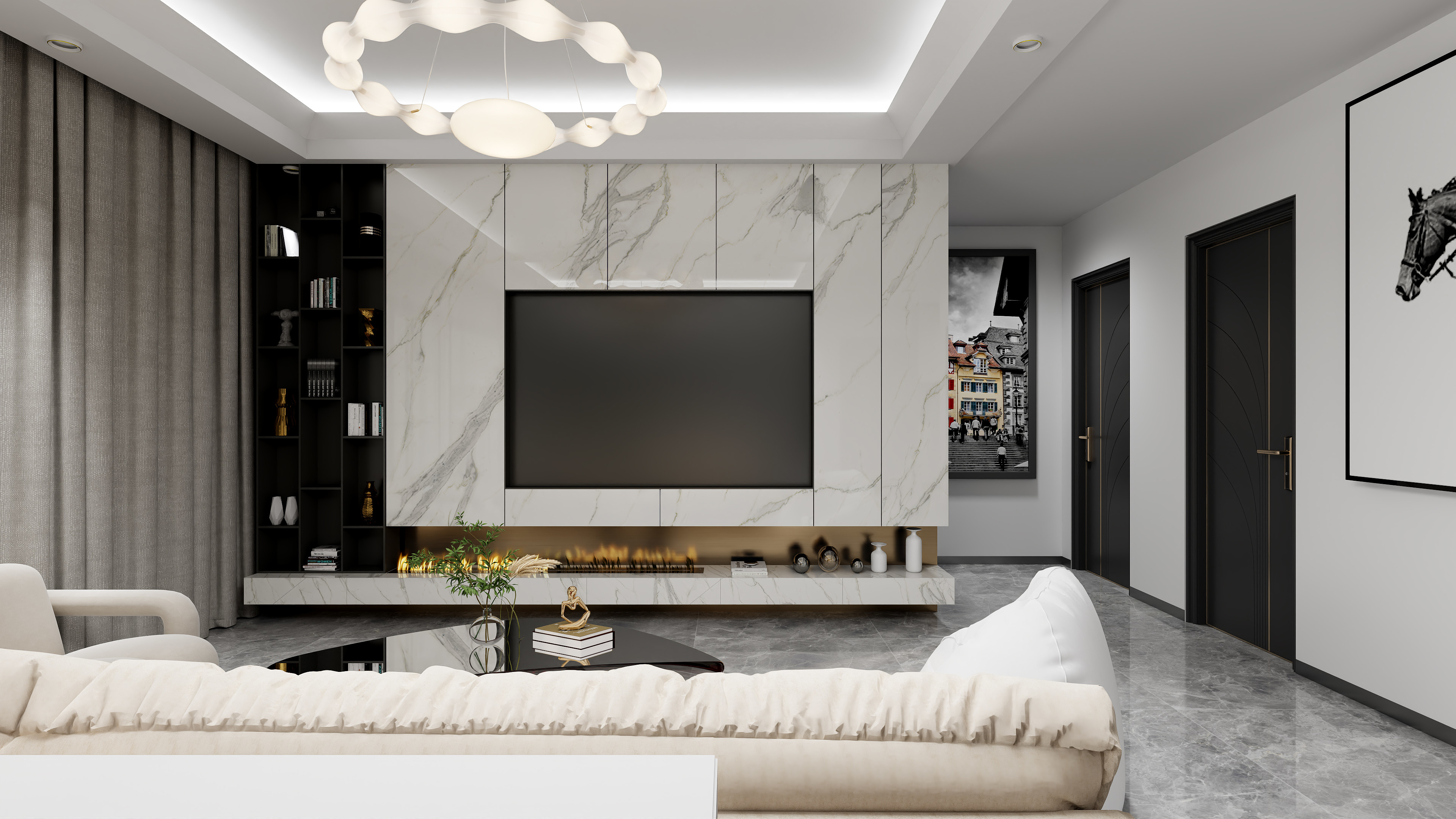 居-里-贝蒙.涪江香郡127户型黑白-装修设计方案