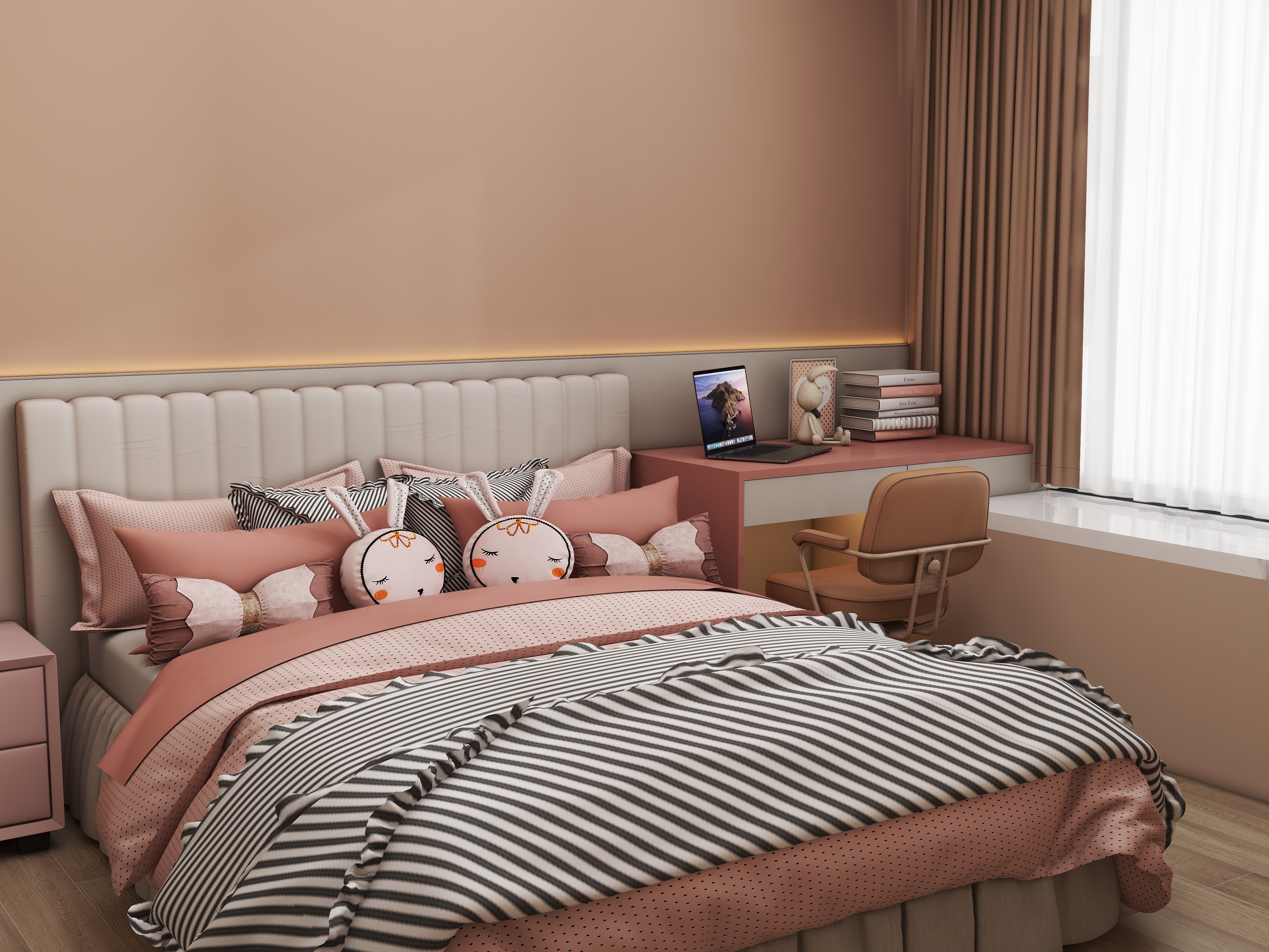 壹诺设计工作室-105㎡3室-现代简约装修效果图