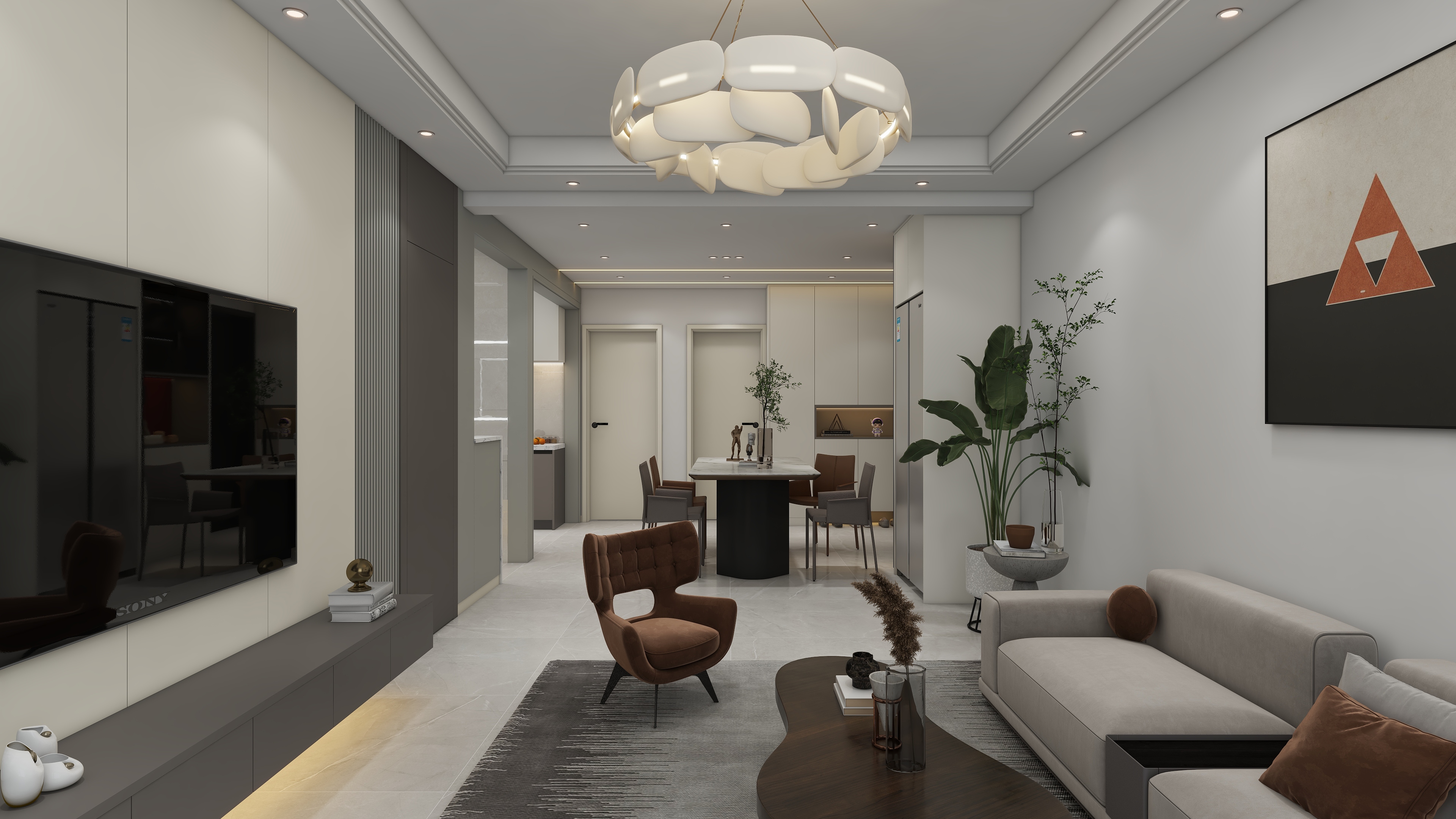 环宇0315-85㎡3室装修效果图