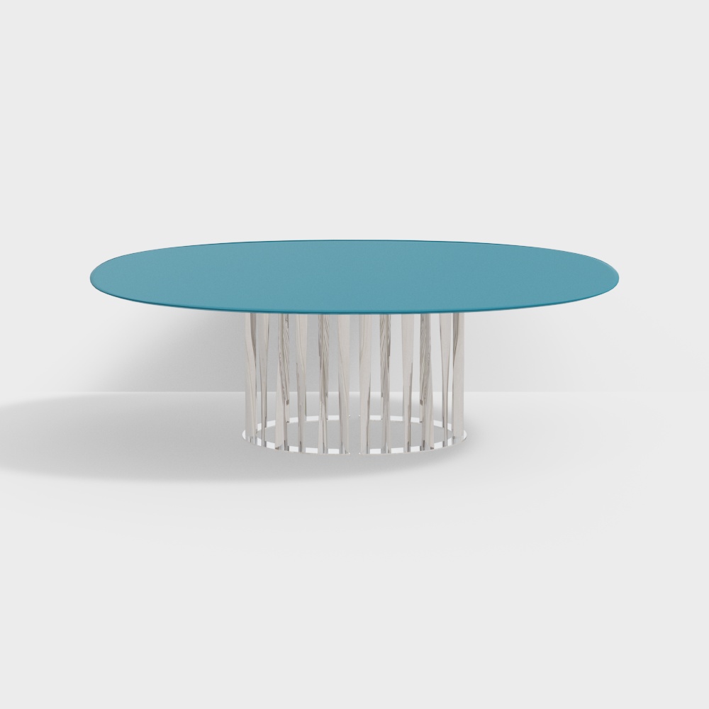 Cassina BOBOLI blue dining table3D模型