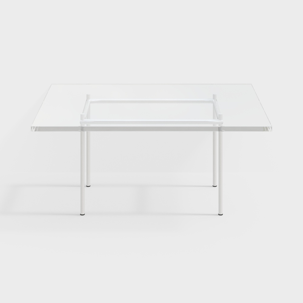 Cassina LC12 desk Glass Dining table3D模型