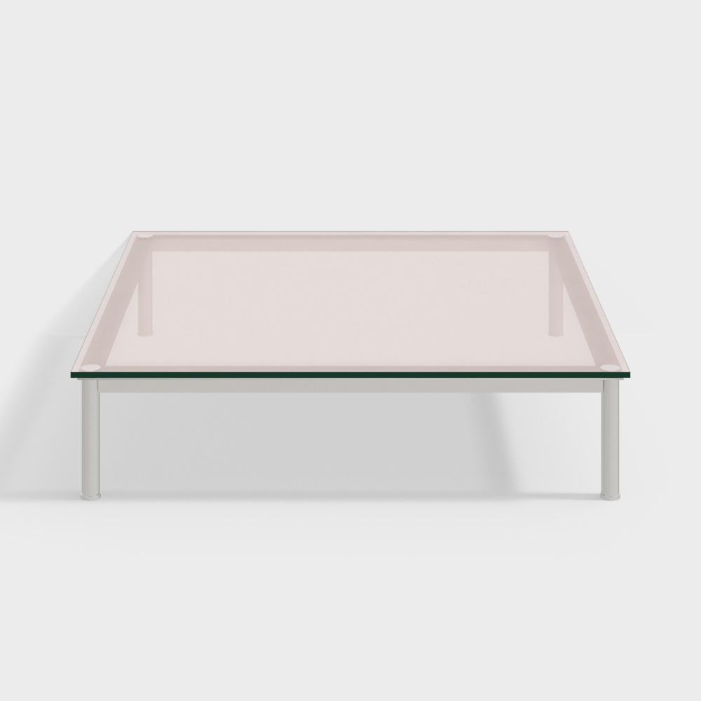 Cassina  TABLE EN TUBE Red glass end table 3D模型