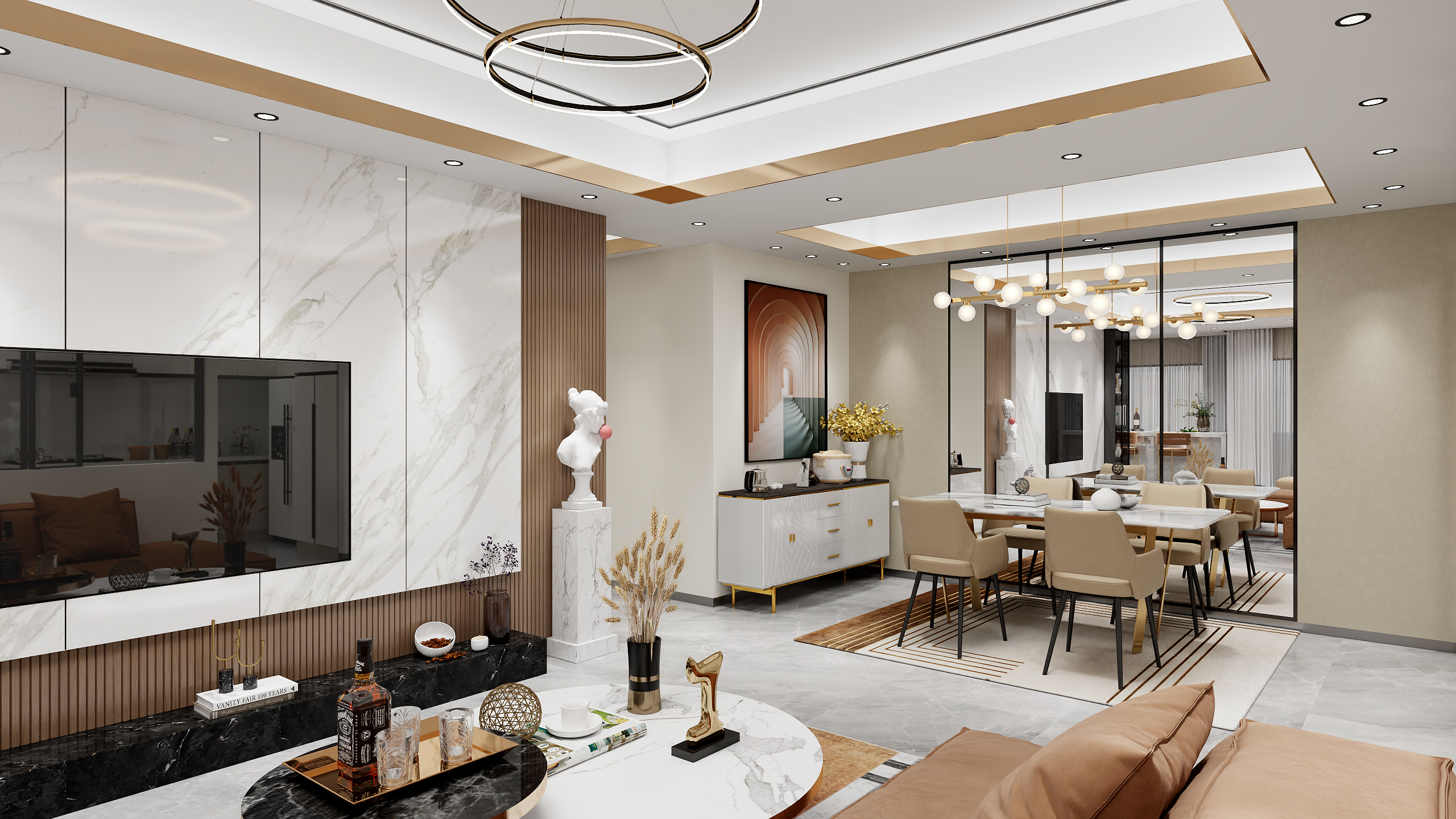 轩丞筑城2772-时代倾城现代简约105㎡3室-装修设计方案