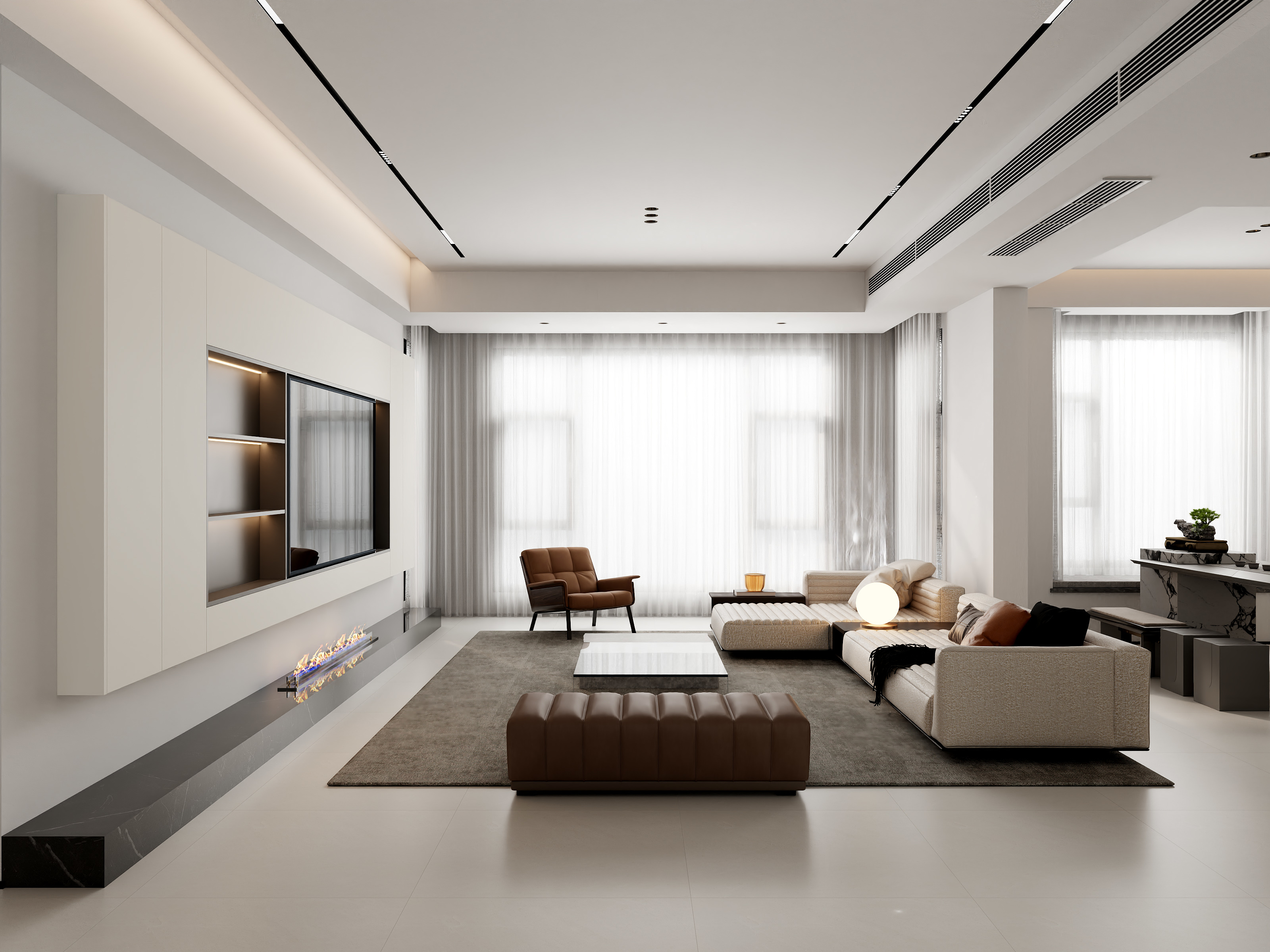 吴爽- 110m²现代简约风格设计装修效果图