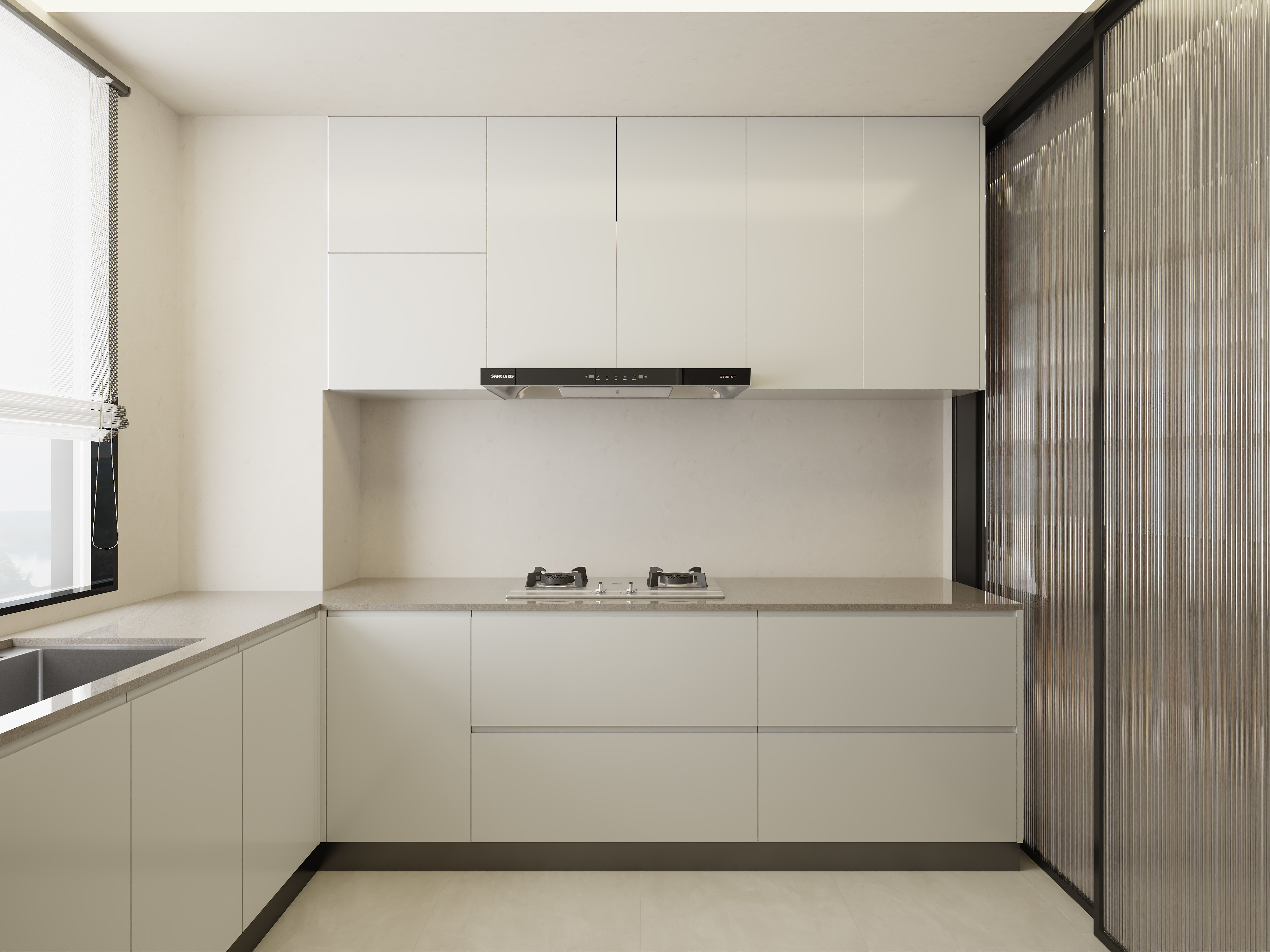 孙有权-『落日熔金』120平丨原木侘寂风三居装修效果图