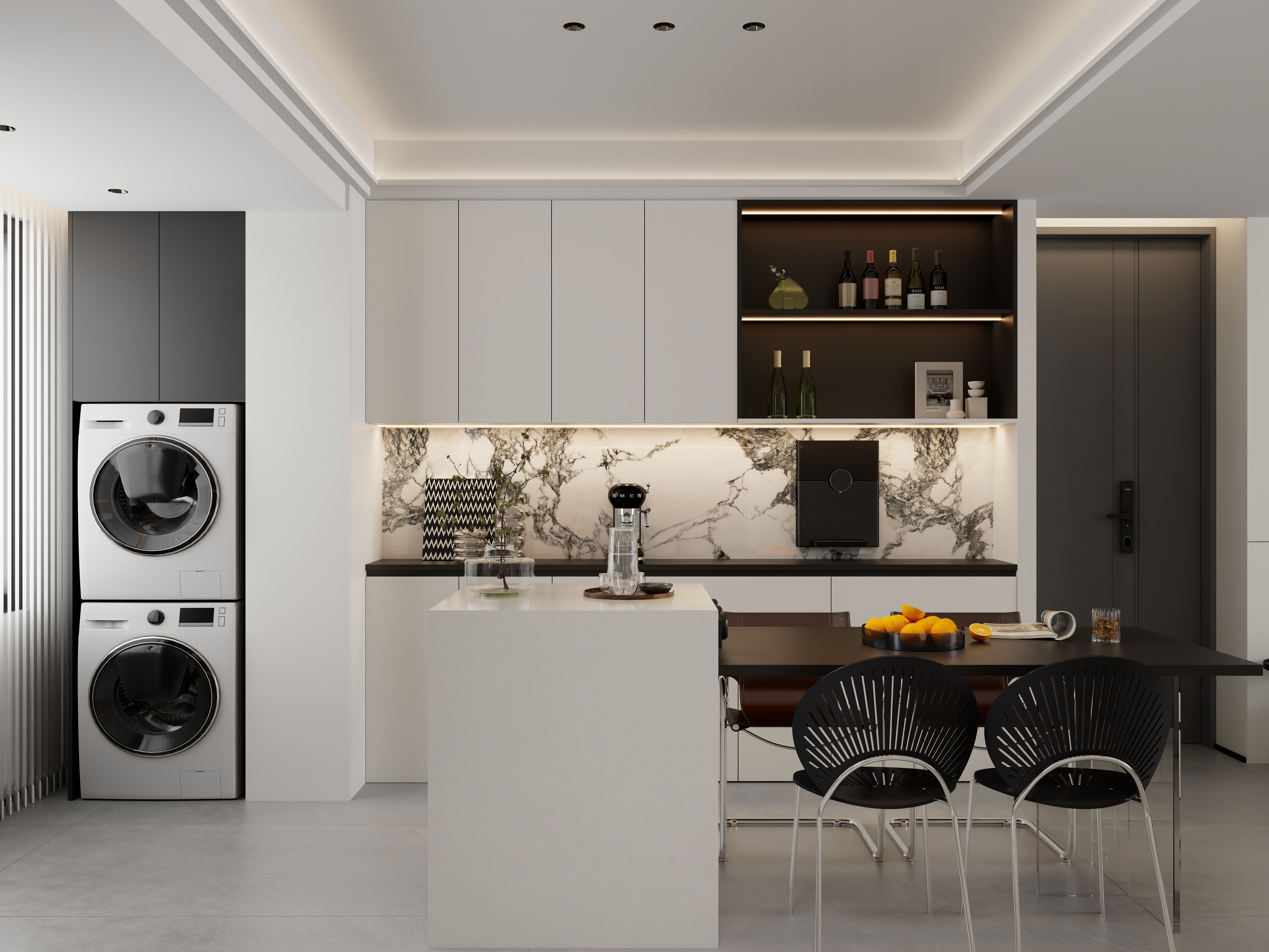 世1-现代极简黑白灰-装修设计方案