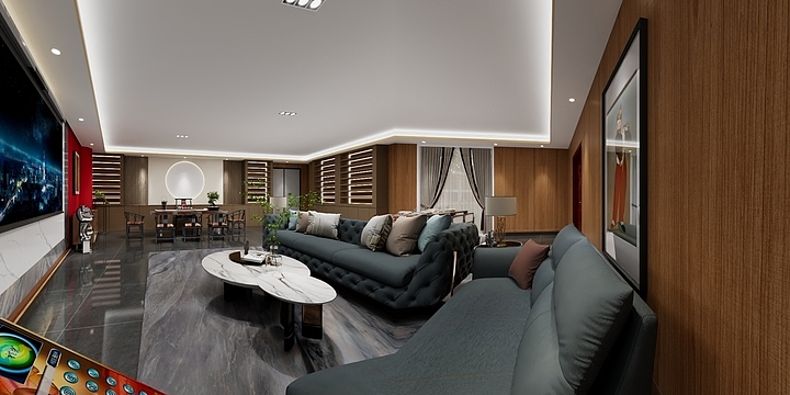 QD设计司-城阳会所2层-装修设计方案