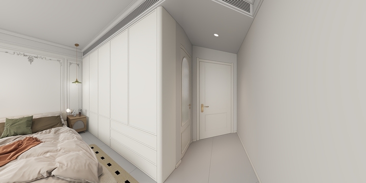 HR整装全案设计-法式奶油风小复式-装修设计方案