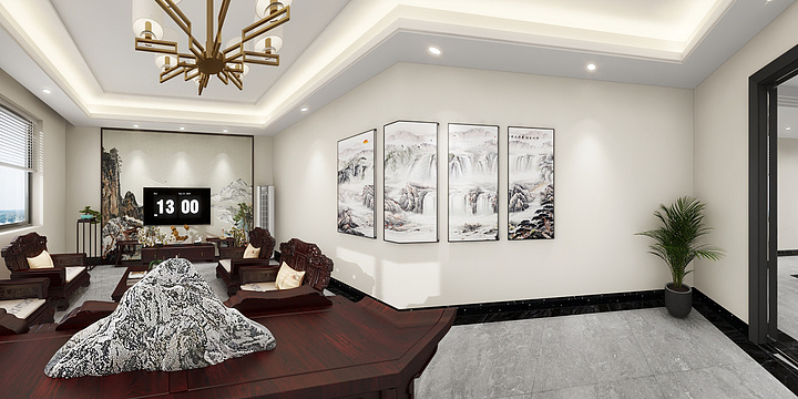 皮老师易理设计-张主席效果-装修设计方案