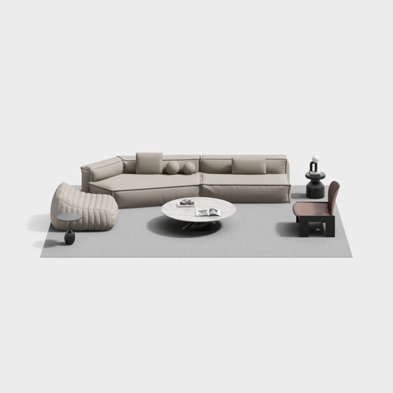 Italian living room combination sofa