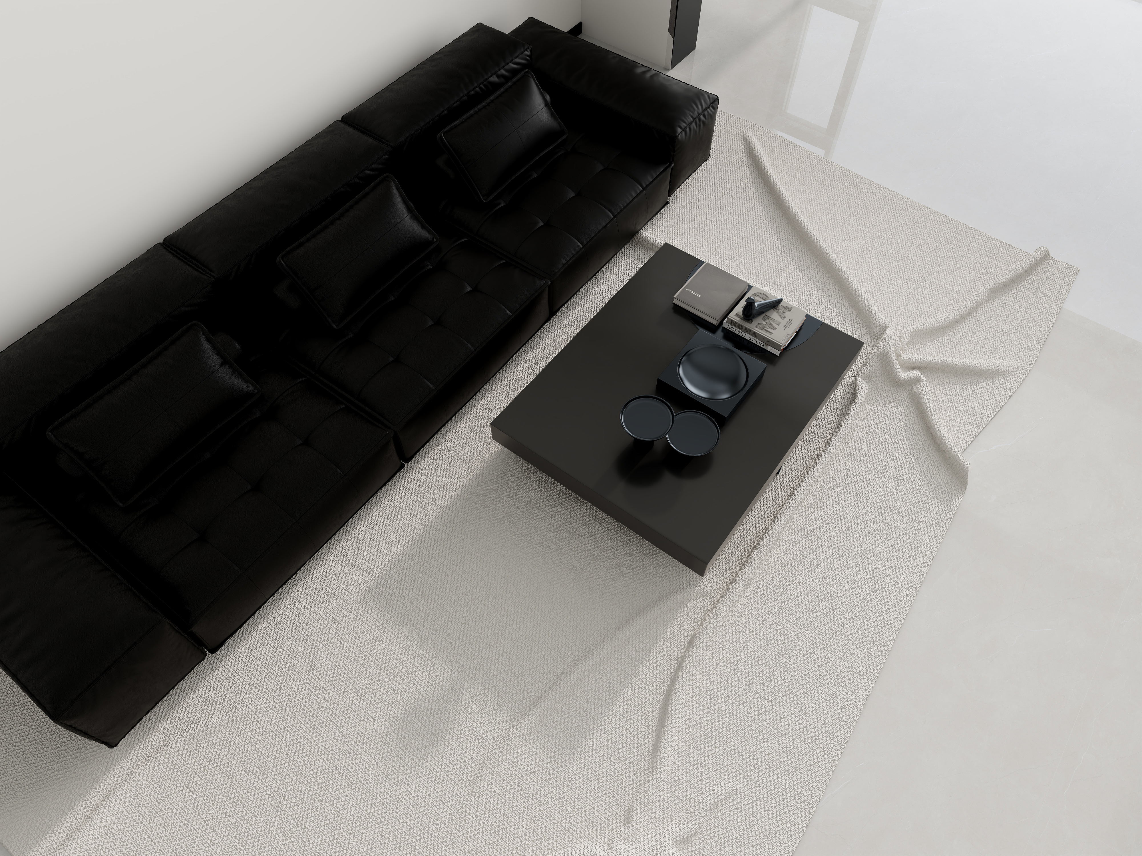 bnnni-黑白客厅-装修设计方案