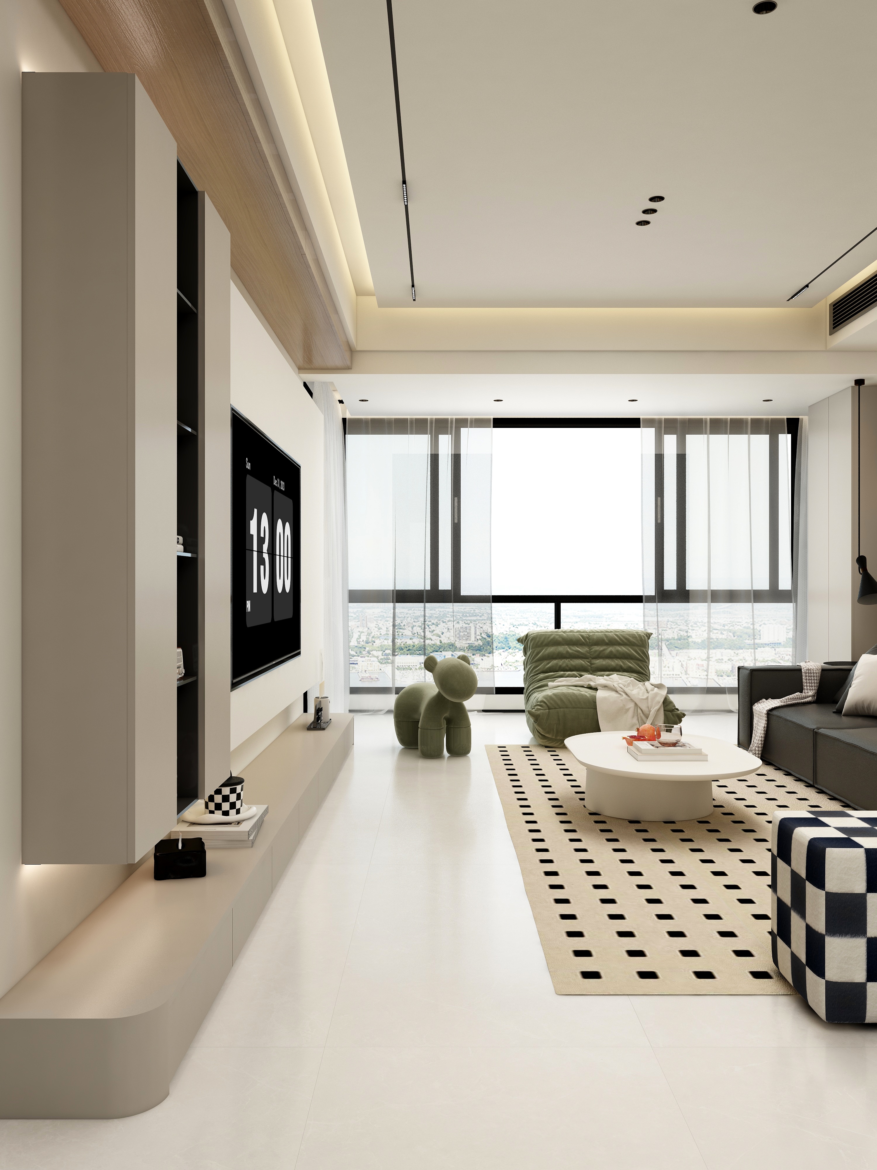 张煜强煜境设计-《发达》一现代简约三房装修效果图