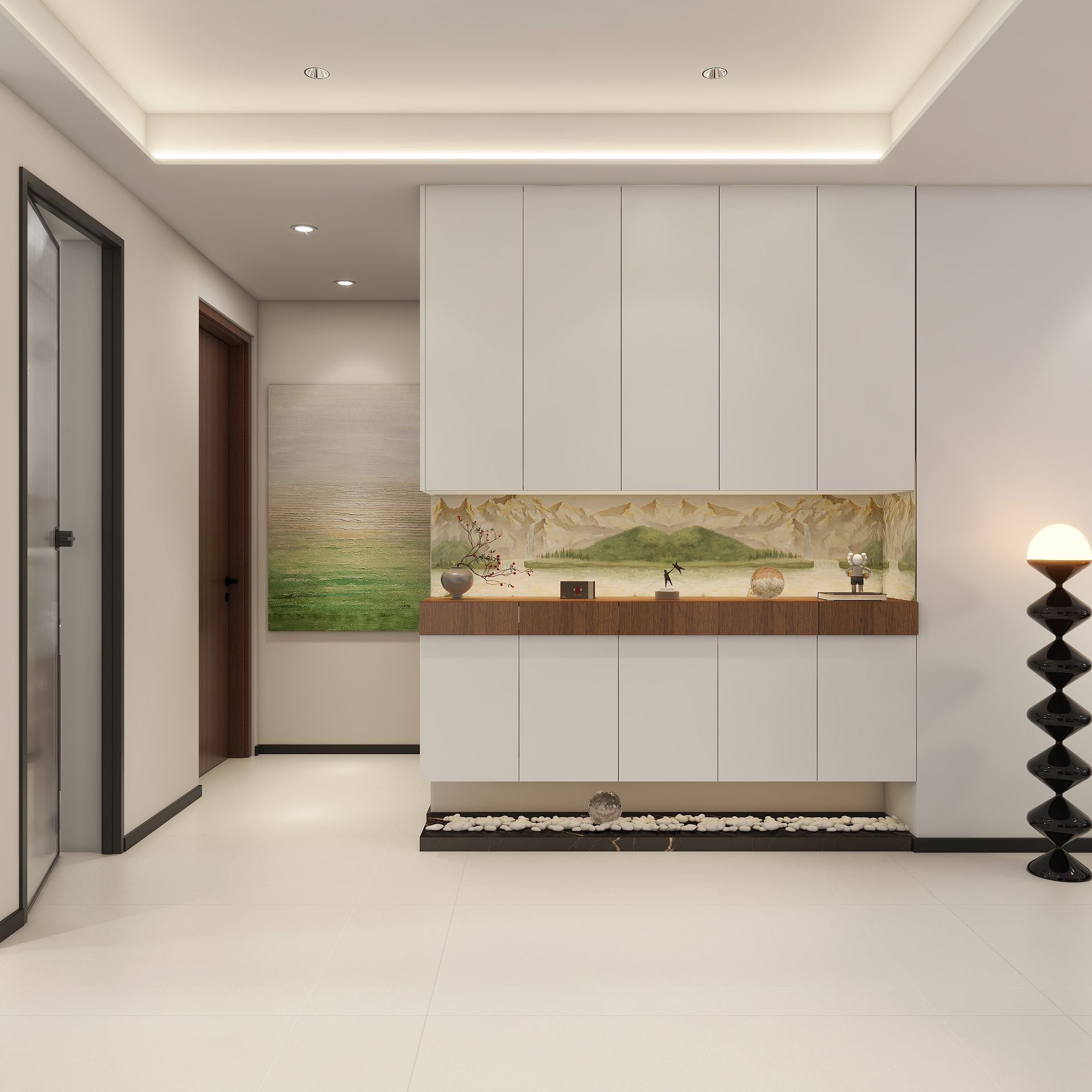 设计师同乐-武邑长安壹号院136㎡三室奶油中古风格-装修设计方案