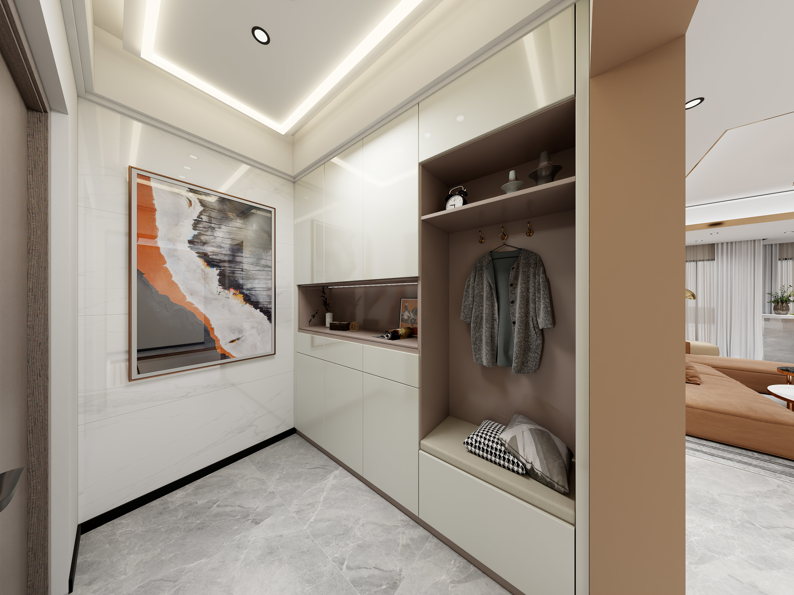 轩丞筑城2772-时代倾城现代简约105㎡3室装修效果图