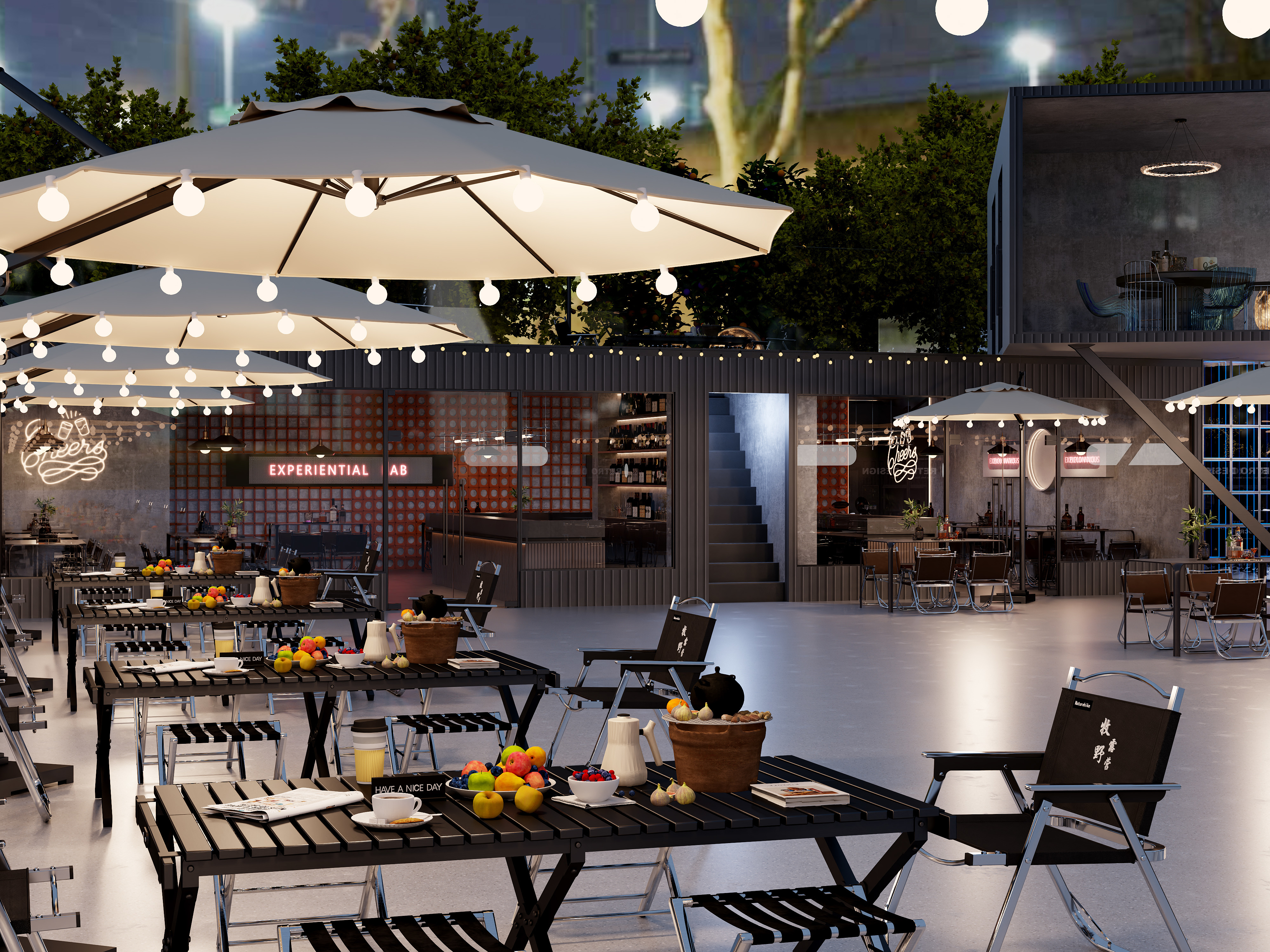 方源设计-集装箱工业风酒吧设计-装修设计方案