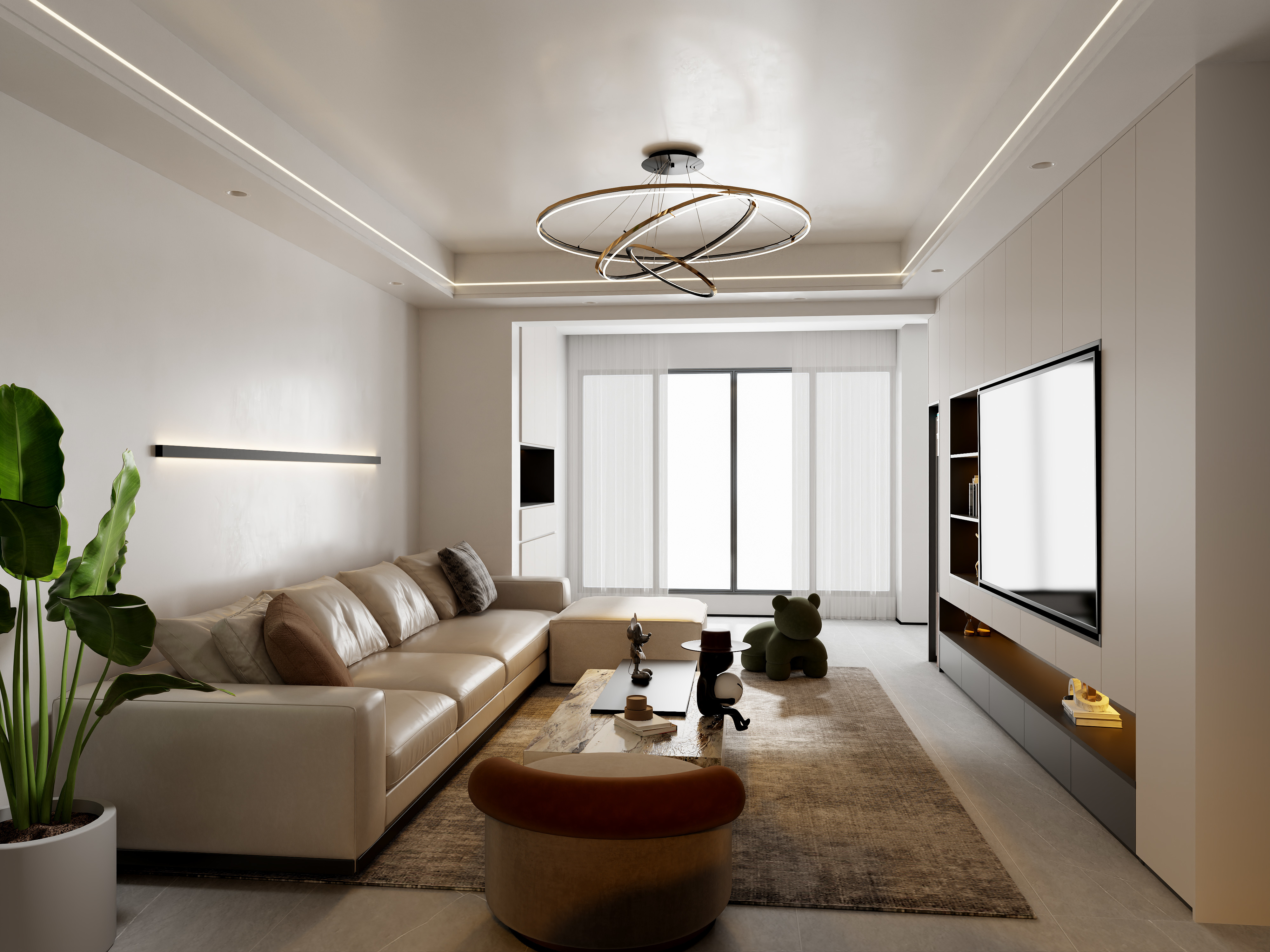 一栗设计工作室-探索103平方的现代风格家装秘密-装修设计方案