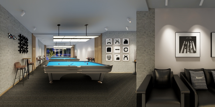 胡佐林-光复西路自助桌球工业风格-装修设计方案