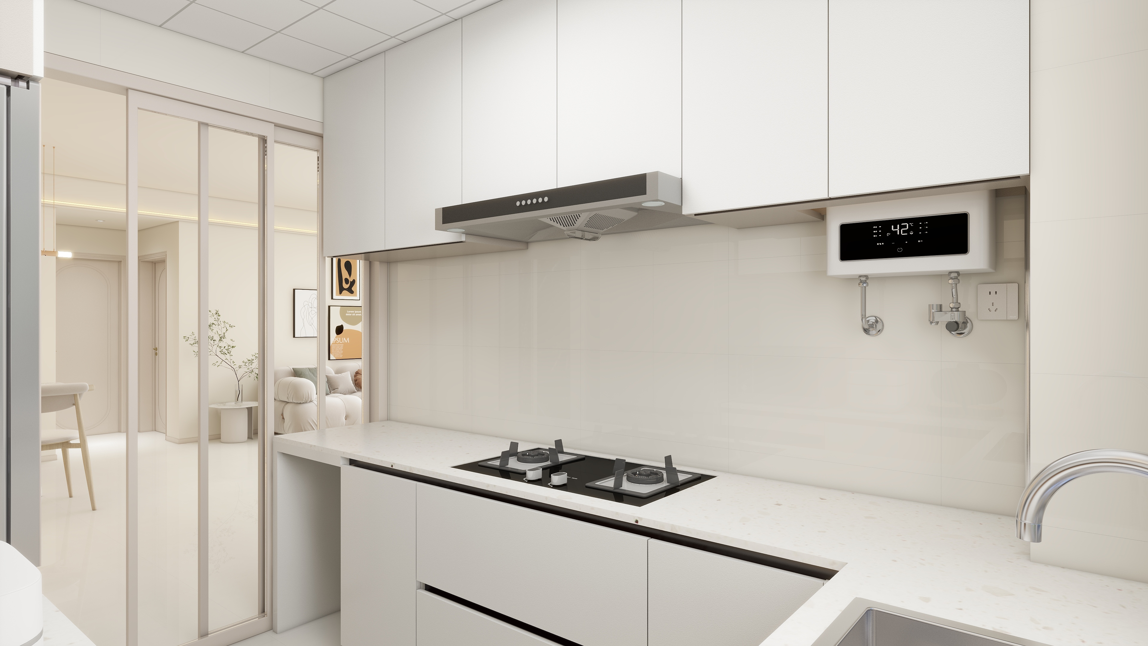 青艺-设计-110平奶油风水沐韶华三居装修效果图