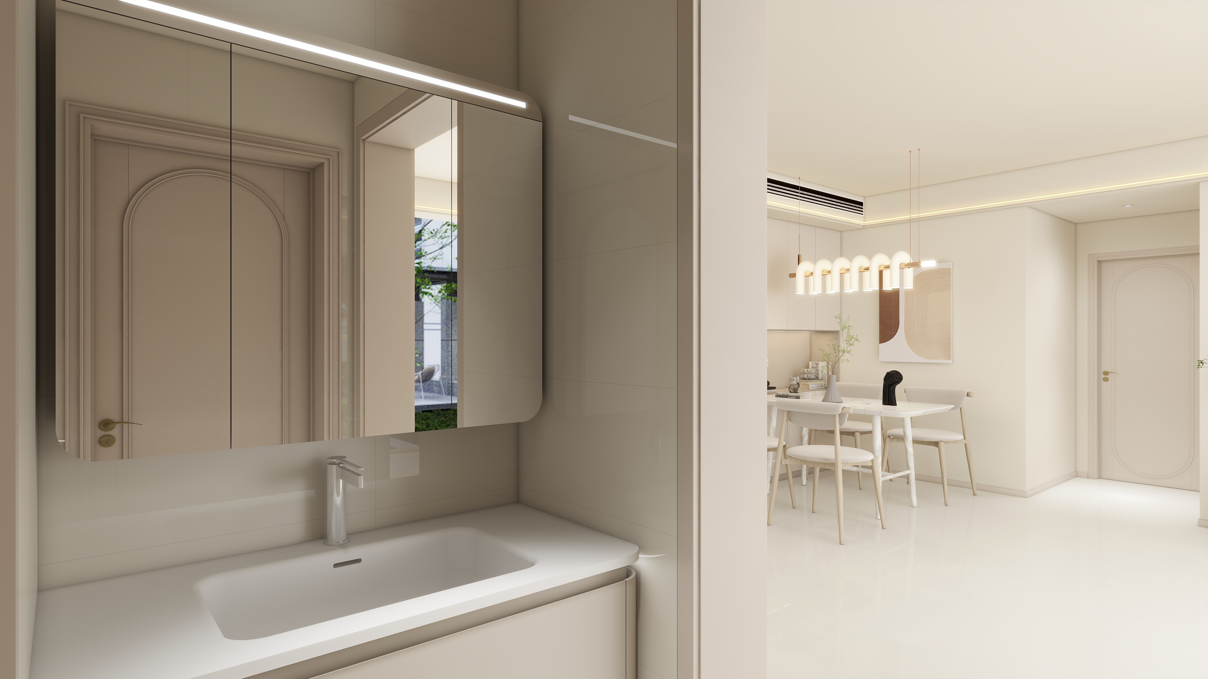 青艺-设计-110平奶油风水沐韶华三居装修效果图