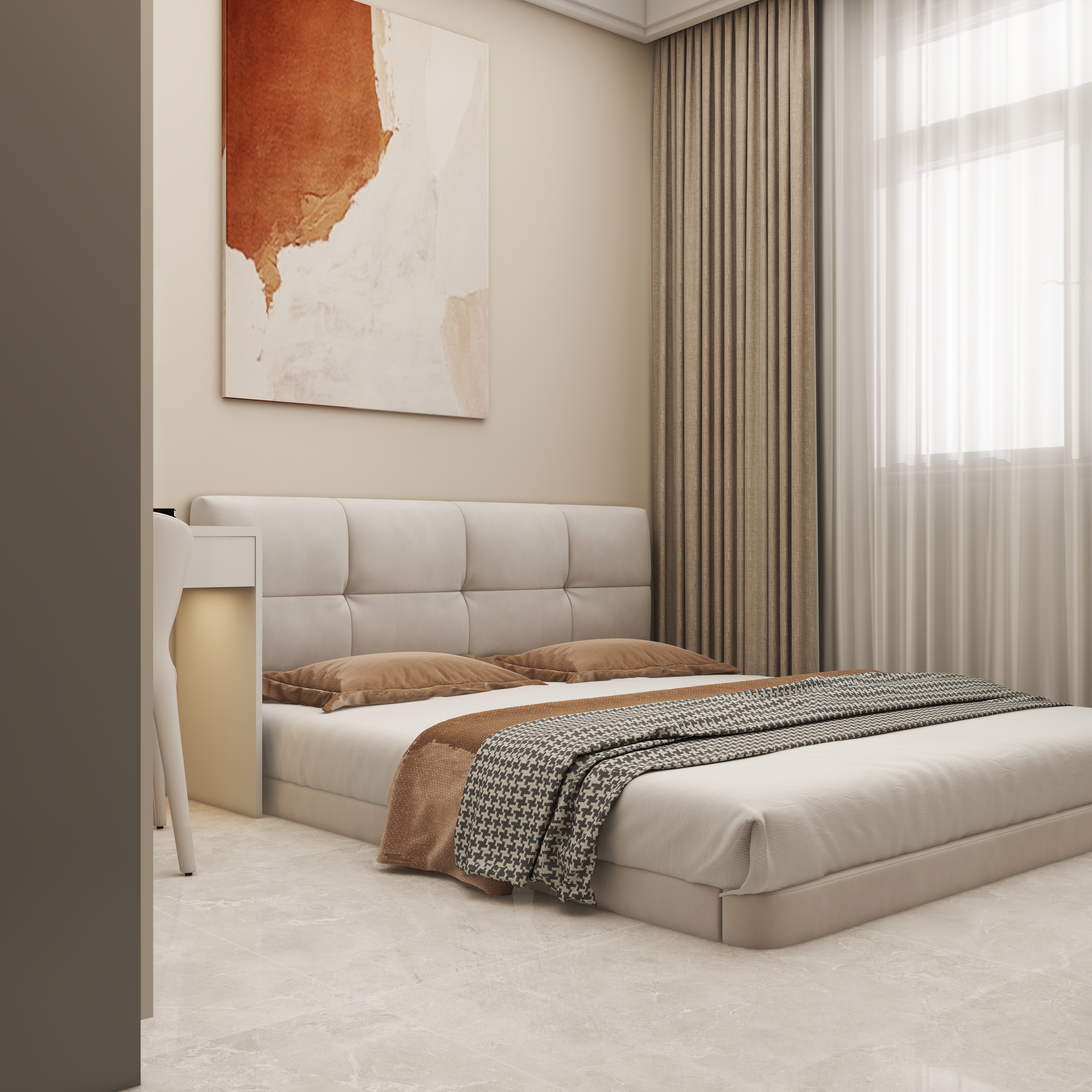 壹诺设计工作室-118㎡3室-现代简约装修效果图