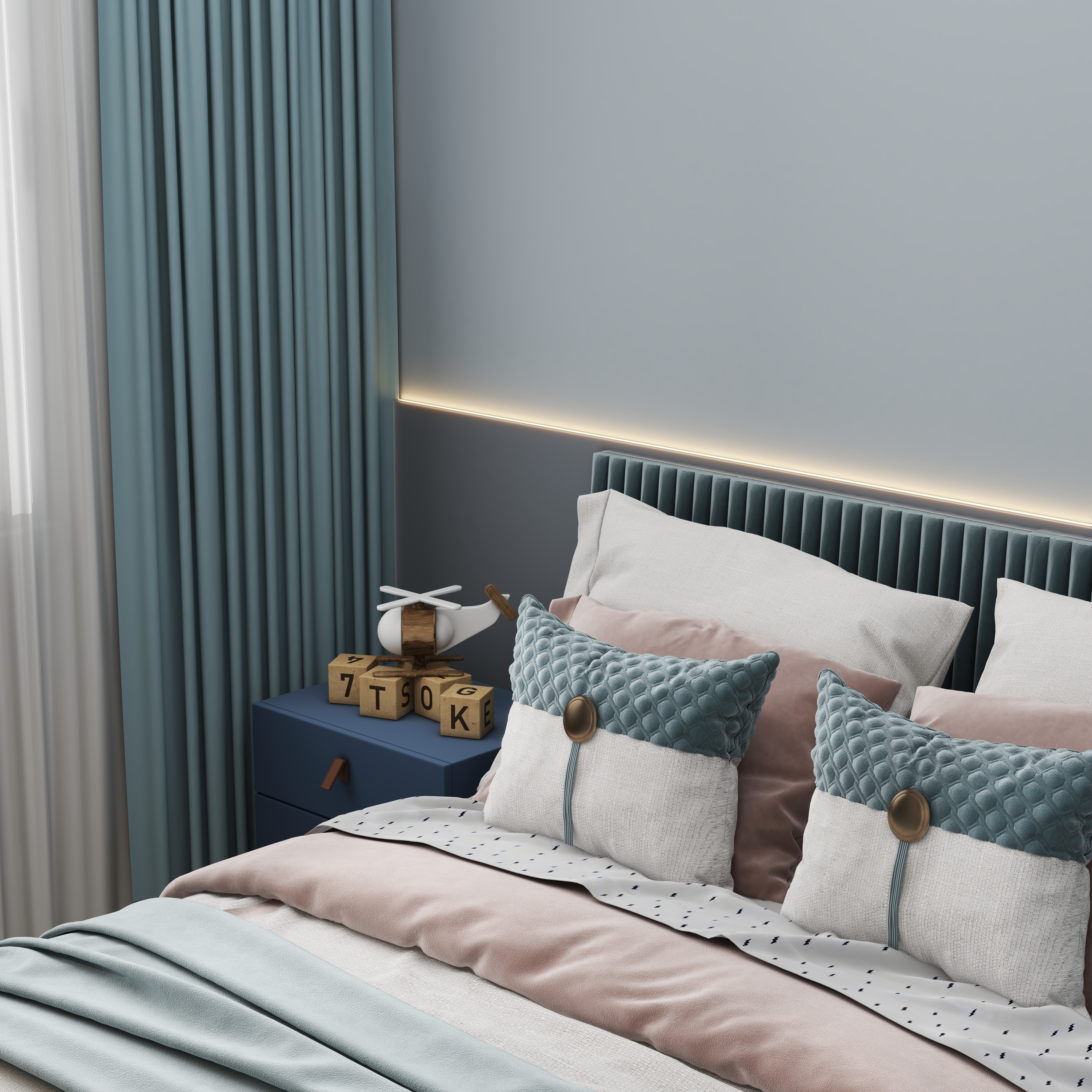 壹诺设计工作室-105㎡3室-现代简约 装修效果图