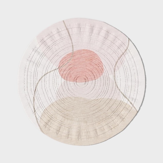 Modern abstract round rugs