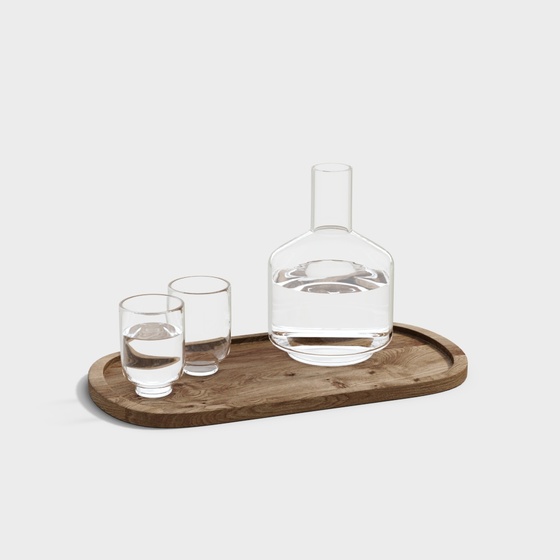 Tray glass tea set