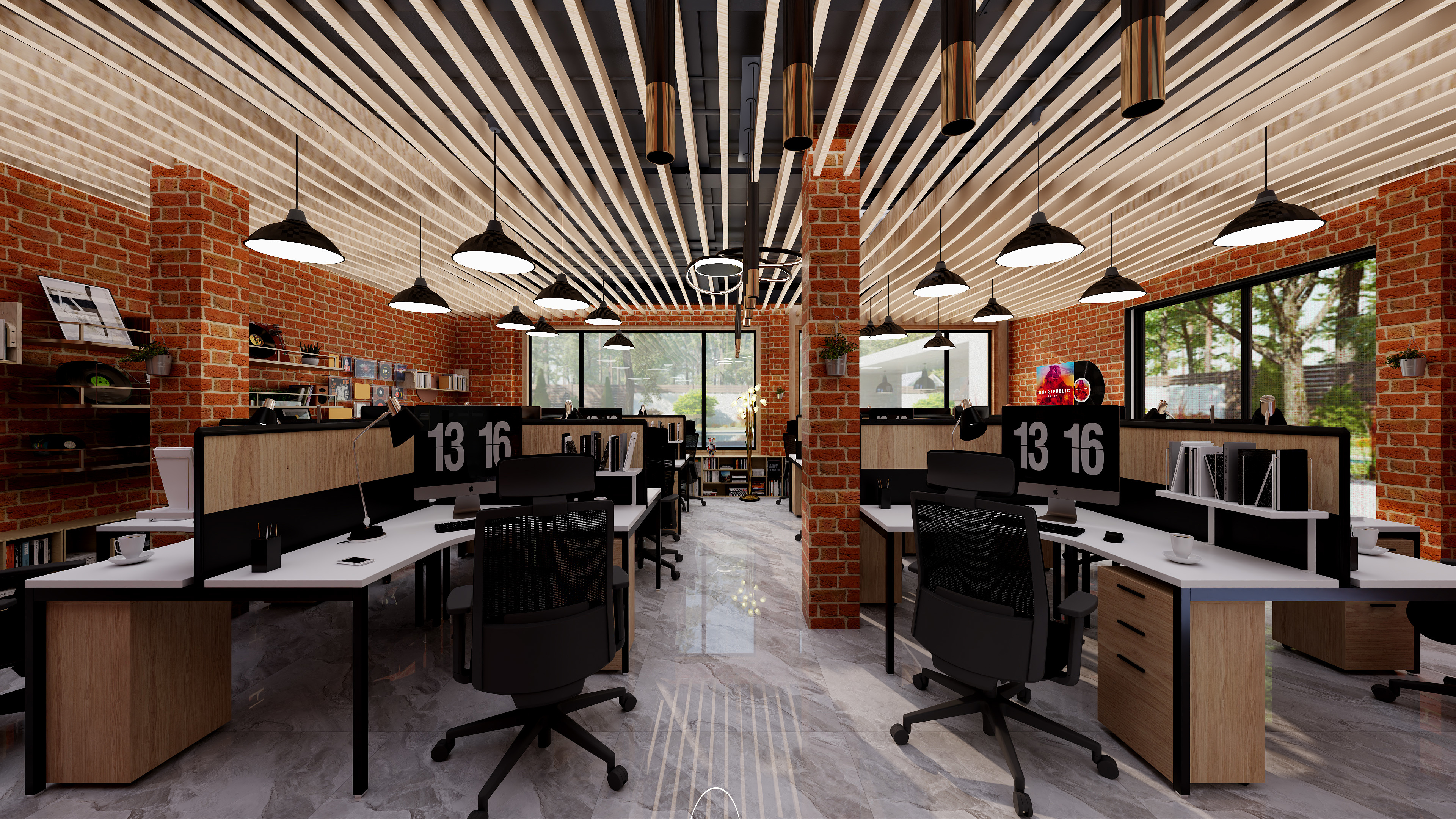 初音nikki-909m2办公空间一层-装修设计方案