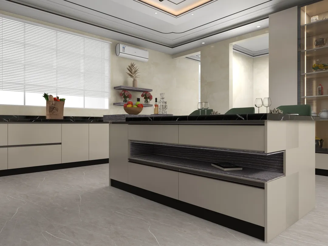 joenerly612的装修设计方案:Simple customized cappuccino and wood kitchen