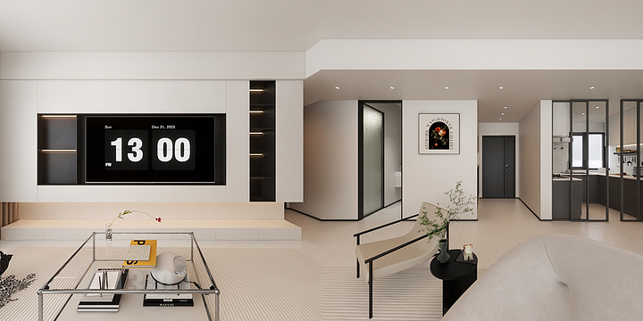 Sunlights-龙旺·闽越黑白灰极简-装修设计方案