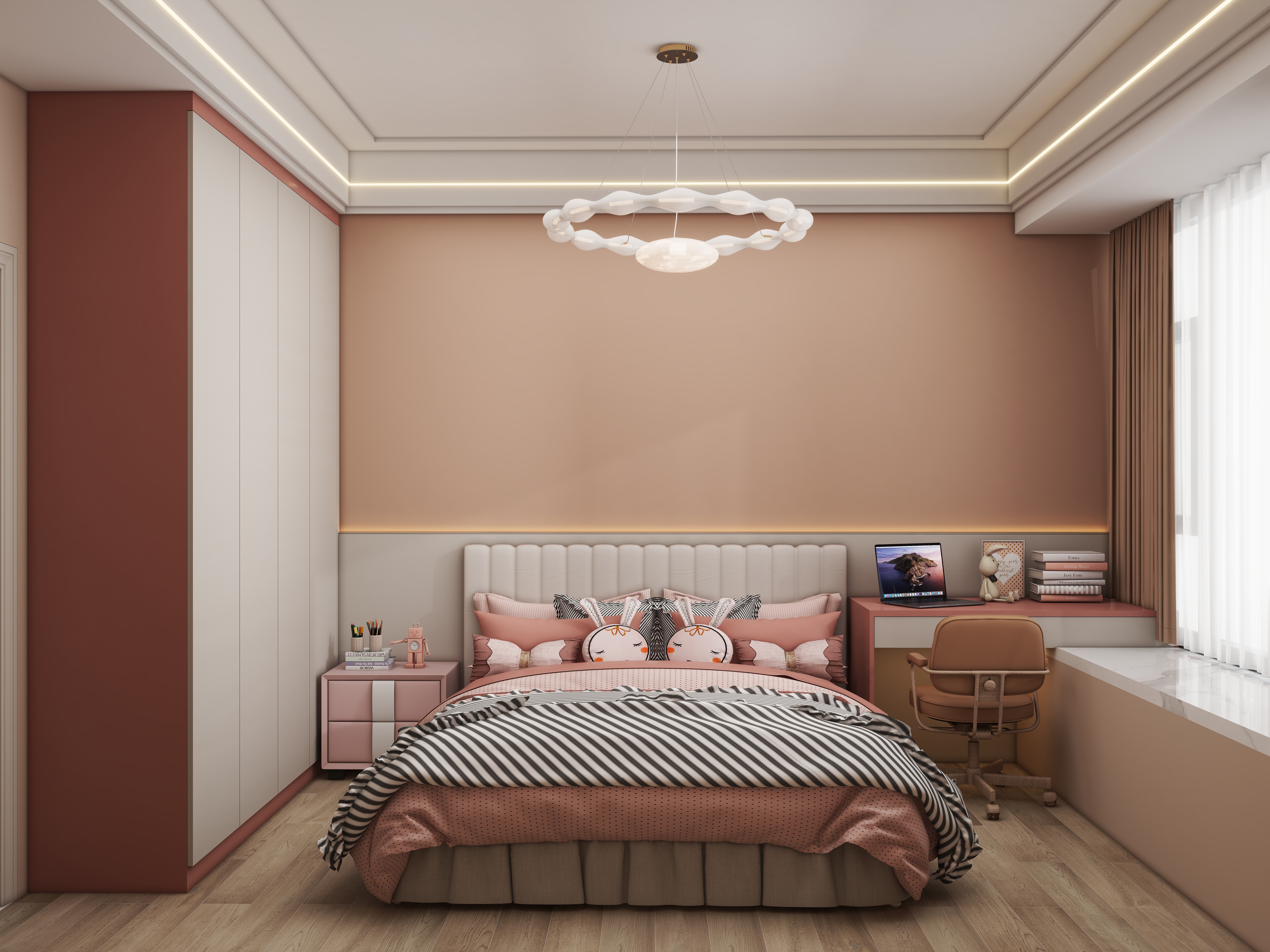 壹诺设计工作室-107㎡3室-现代简约 一层儿童房装修效果图第3张