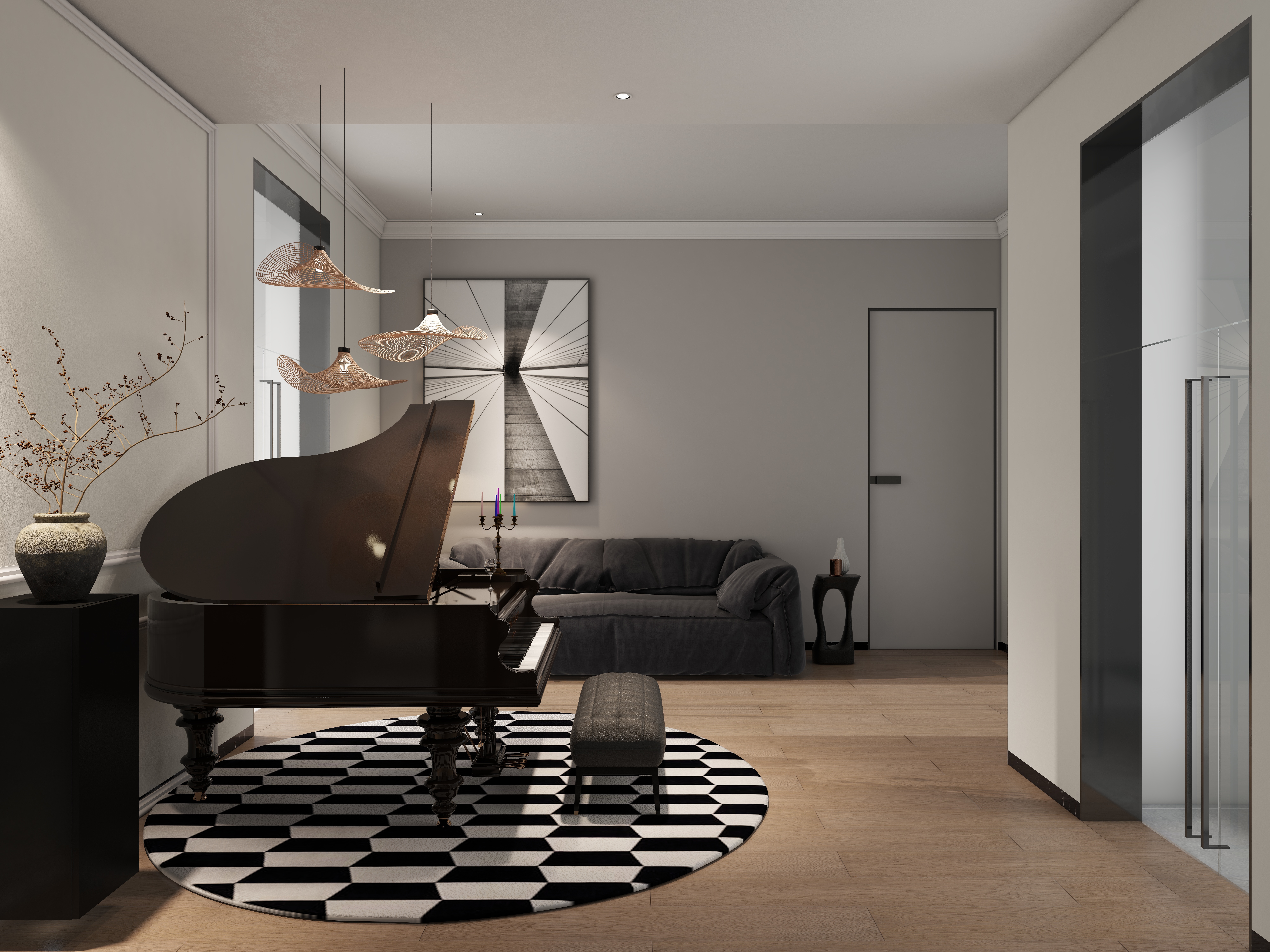 虾米yDiM-红色别院4层-装修设计方案