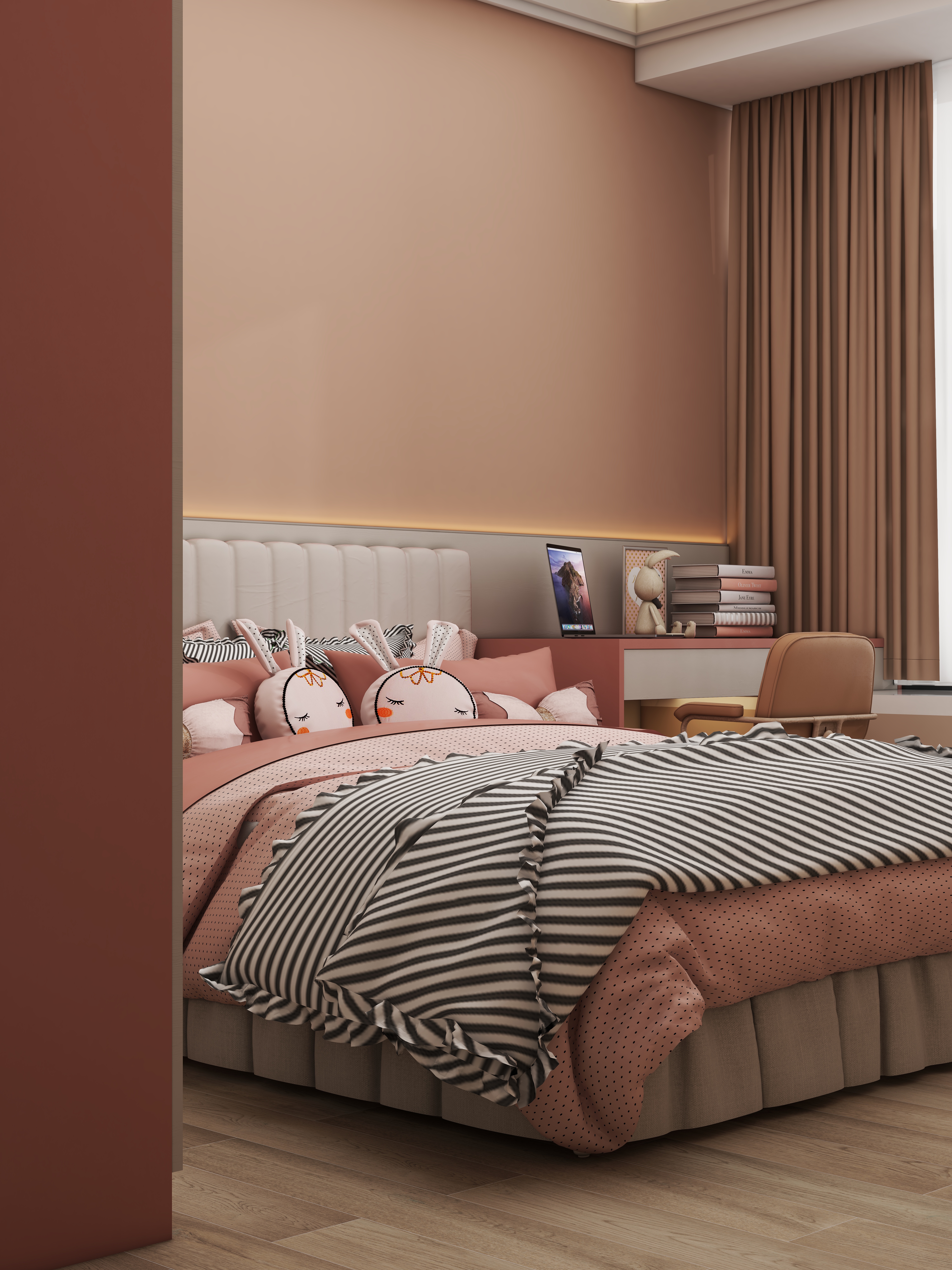 壹诺设计工作室-107㎡3室-现代简约 一层儿童房装修效果图第1张