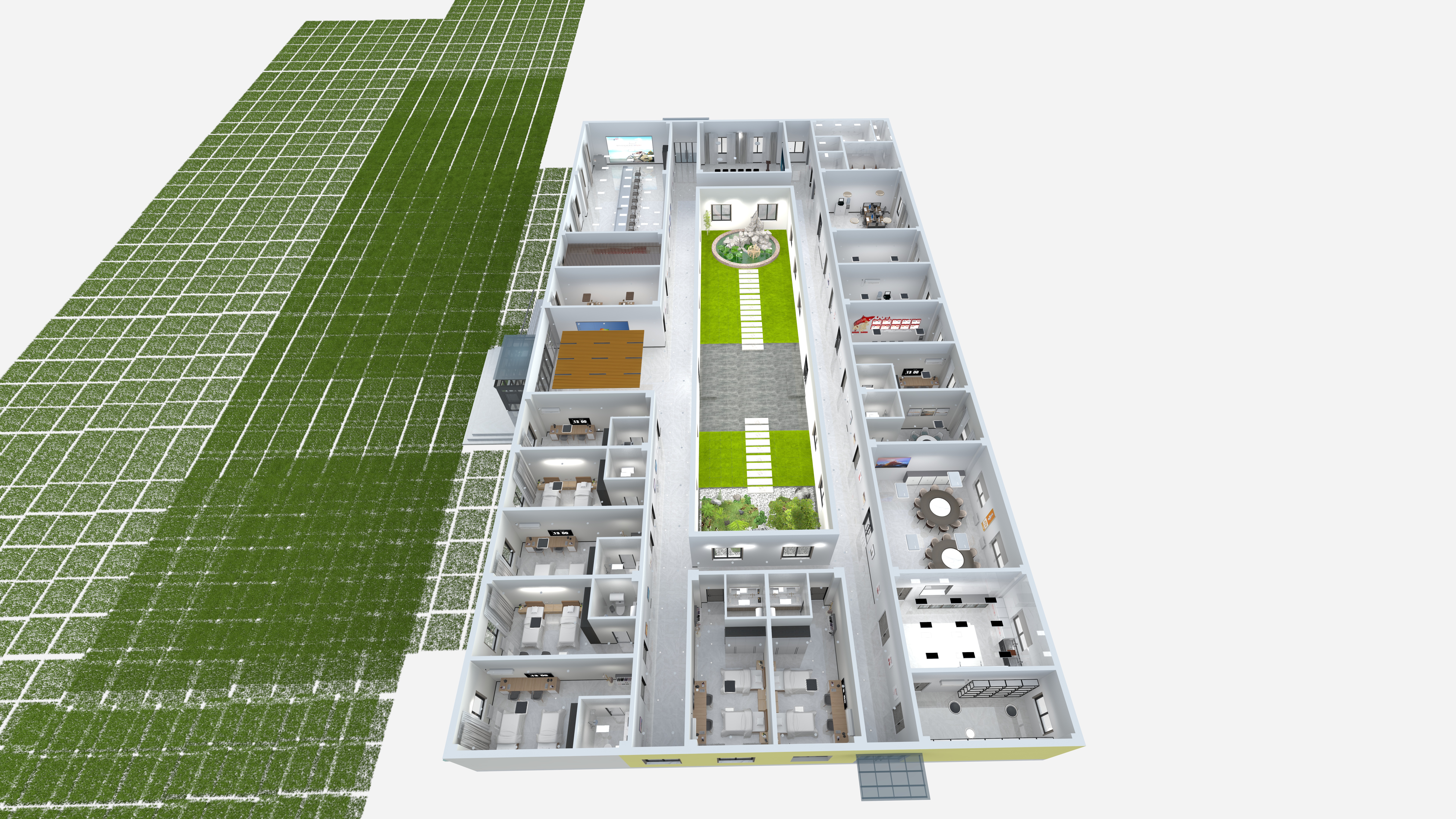 张开钰-综合楼效果图-装修设计方案