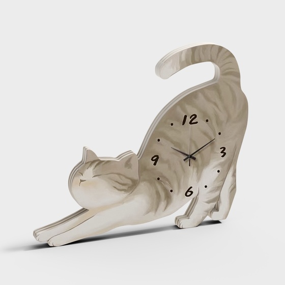 Modern cat clock wall decoration