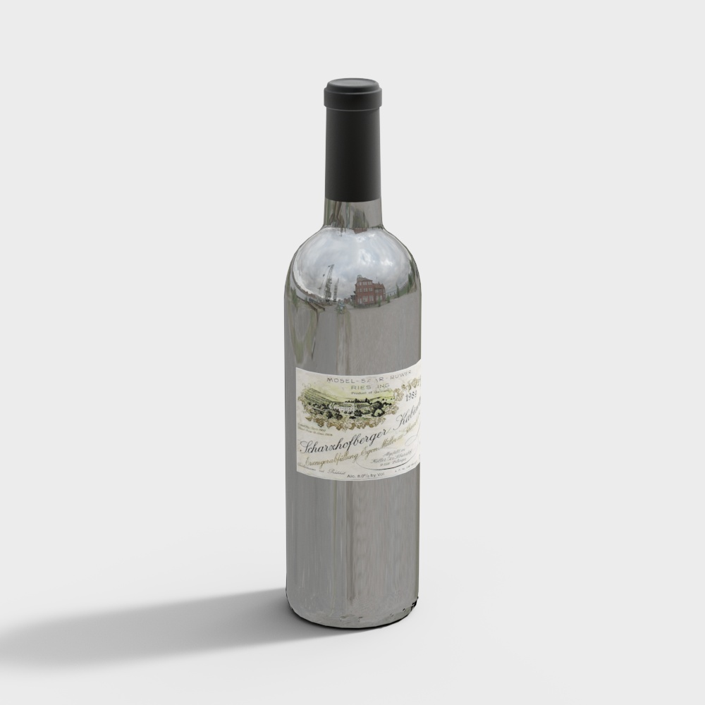 进口葡萄酒3D模型