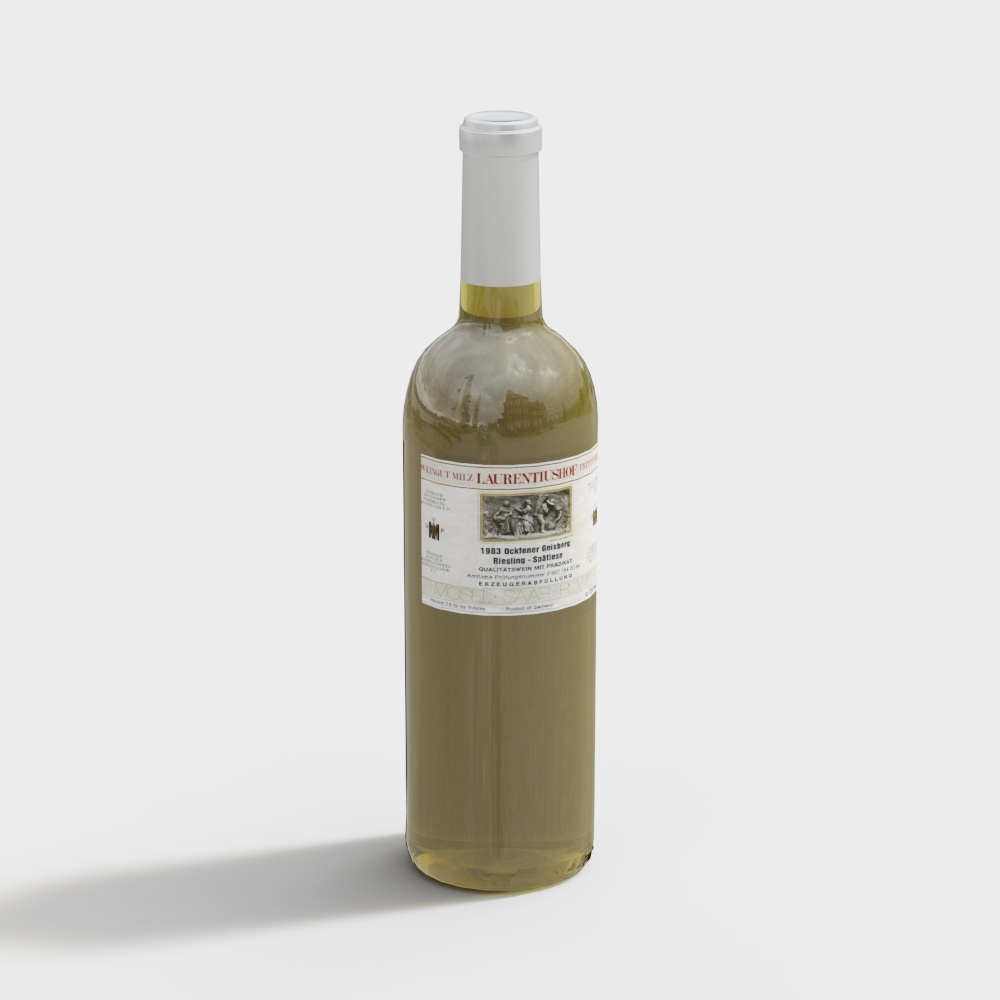 白葡萄酒3D模型