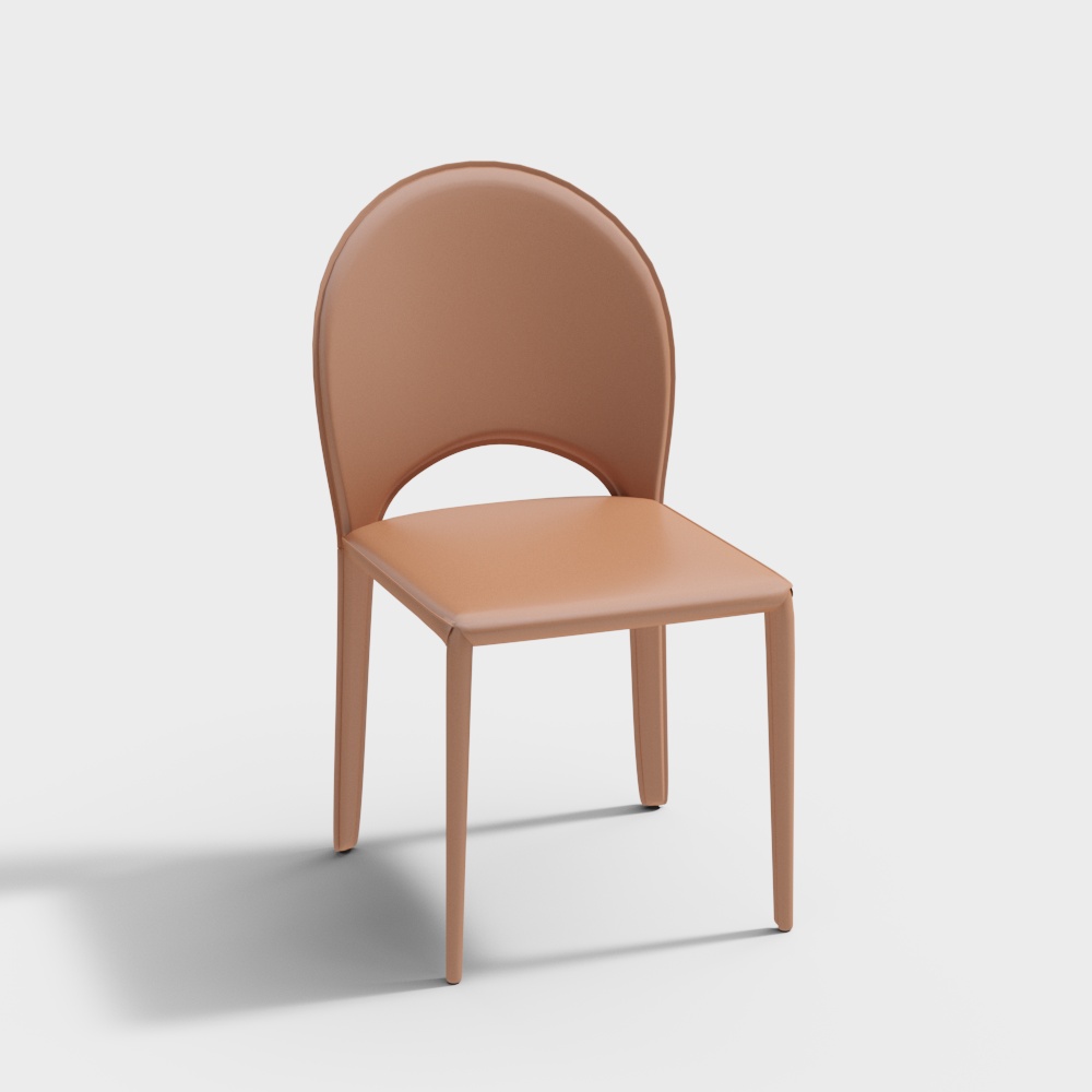 现代风格0.45m餐椅B3系列百变套餐BSTJY2688A 橙色3D模型