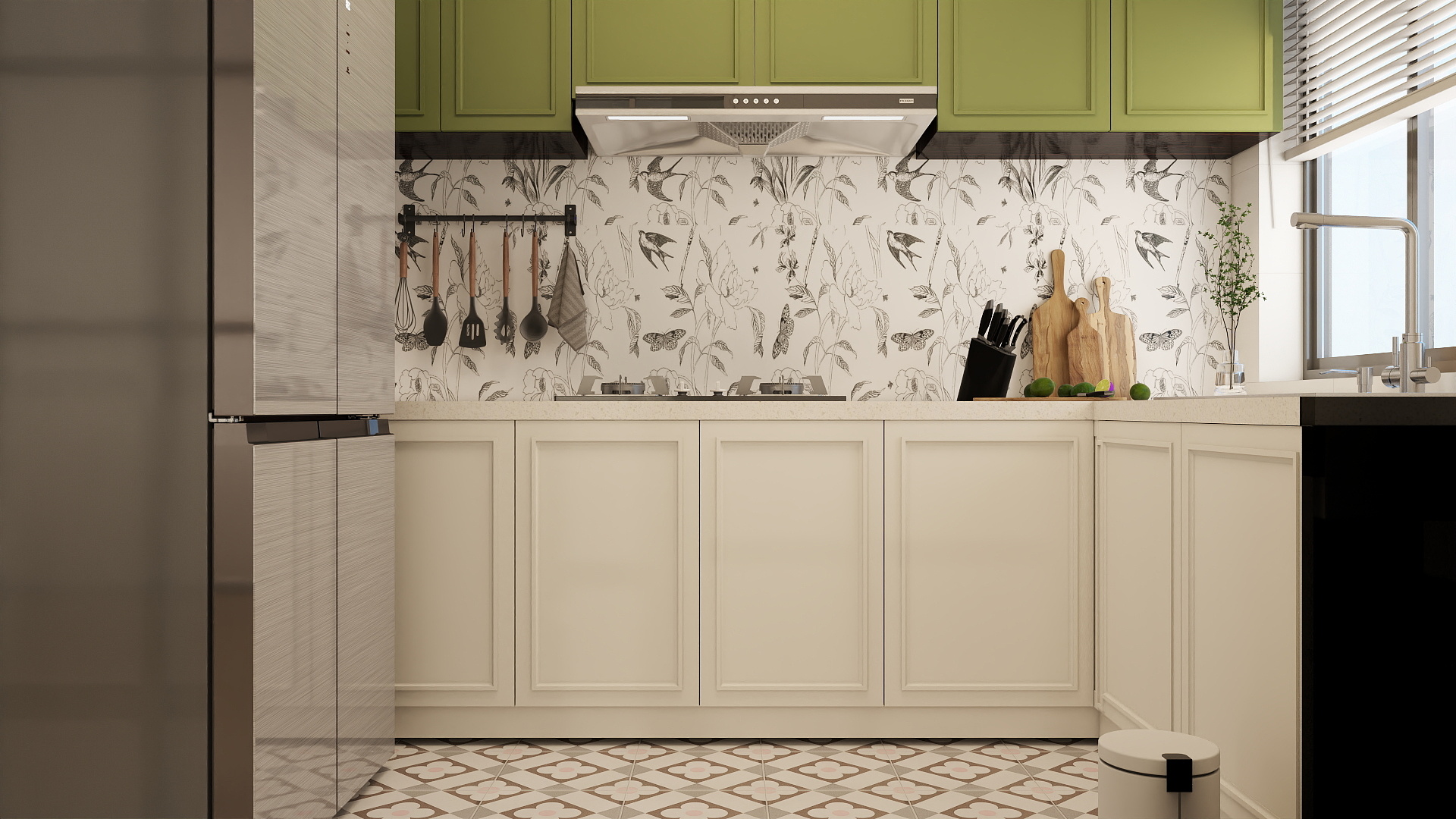 华蓥市阳光装饰-绿城江南里91㎡3室-装修设计方案