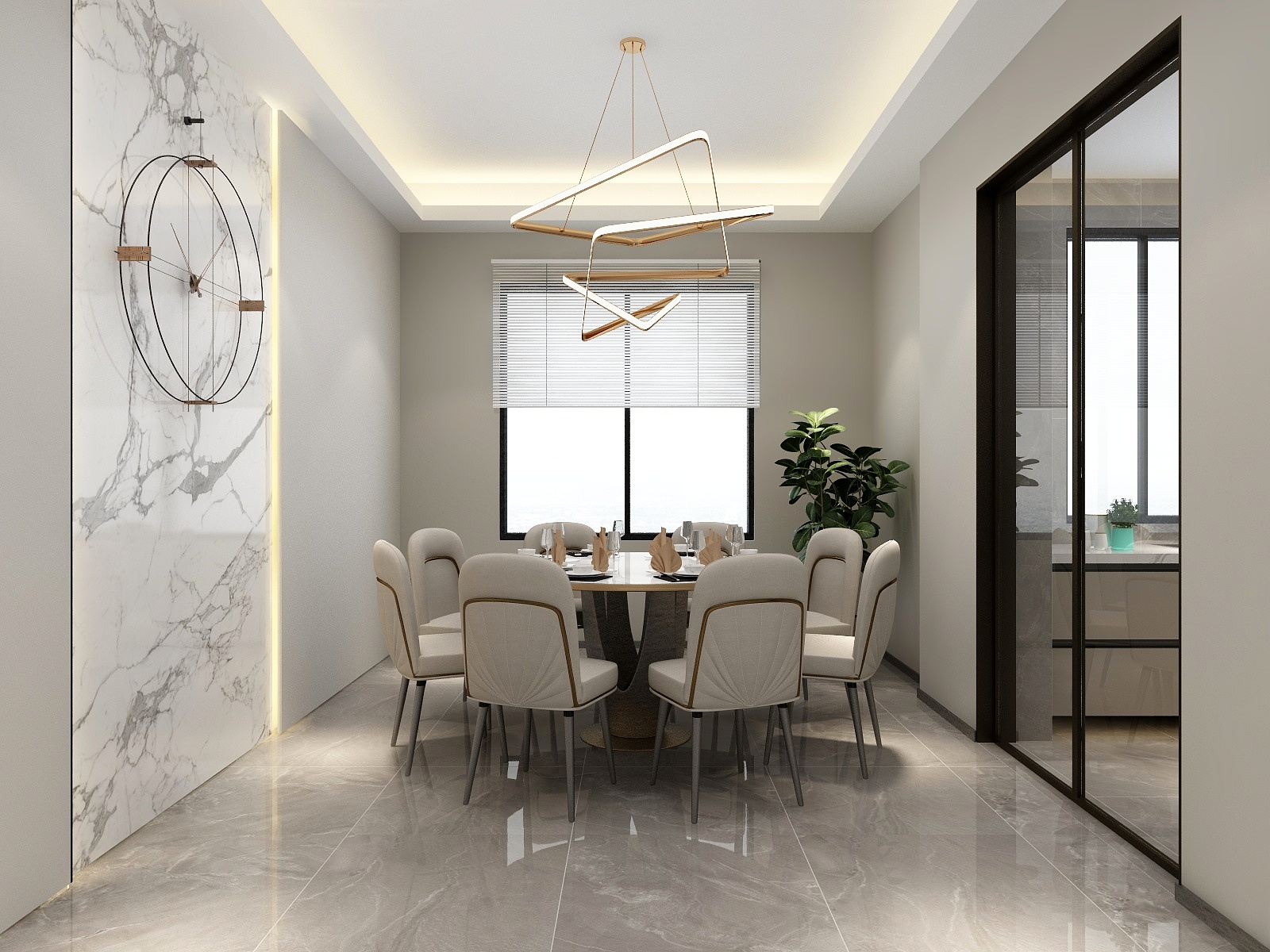 湛智华-现代轻奢别墅313平4层装修效果图