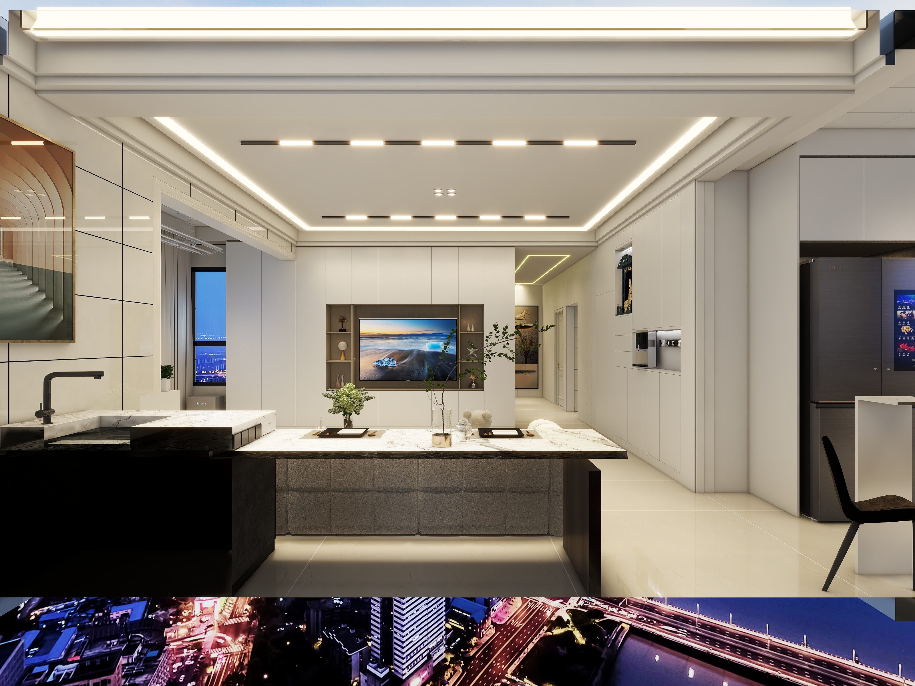 设计裴工-王府井5-2-2101现代奶油风格-装修设计方案