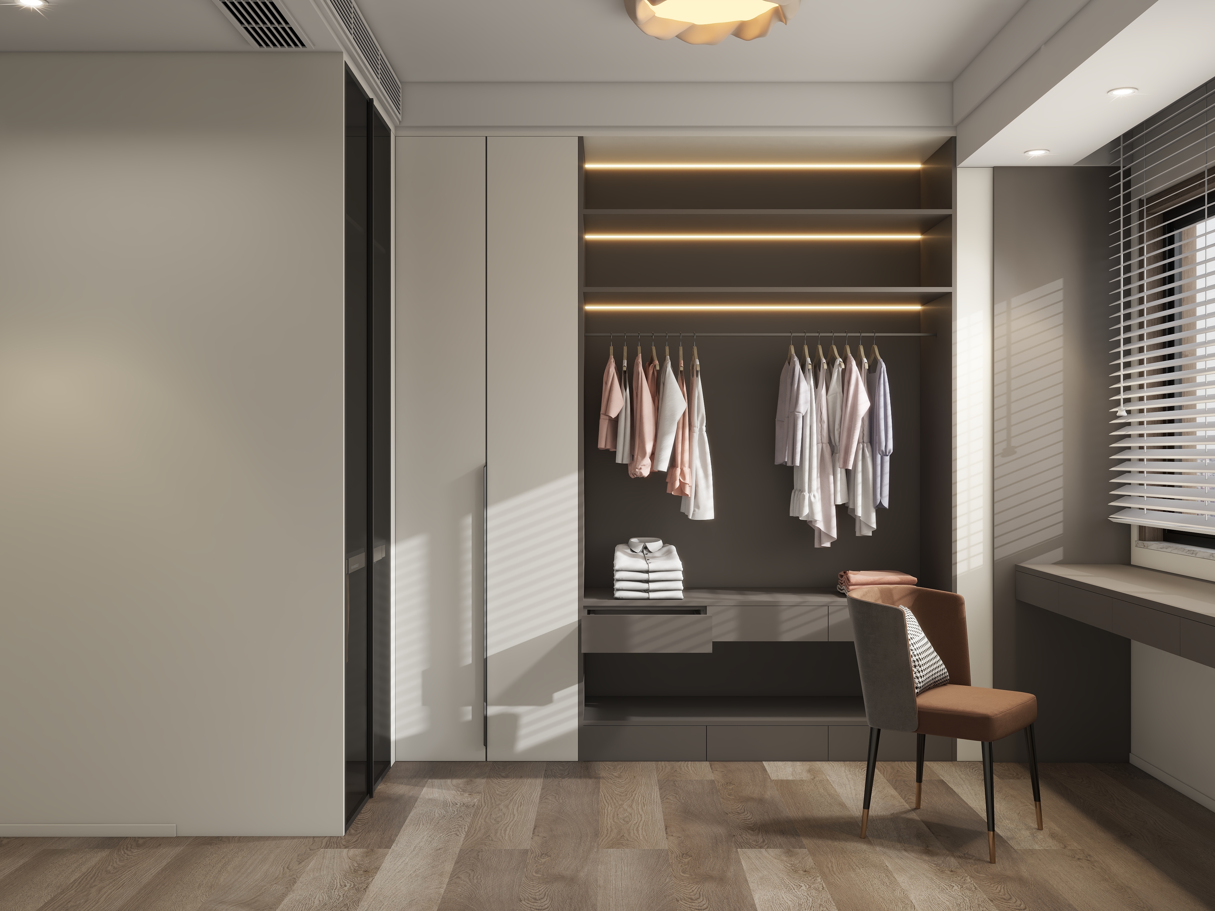 设计师珂源-万科城市花园153㎡4室装修效果图