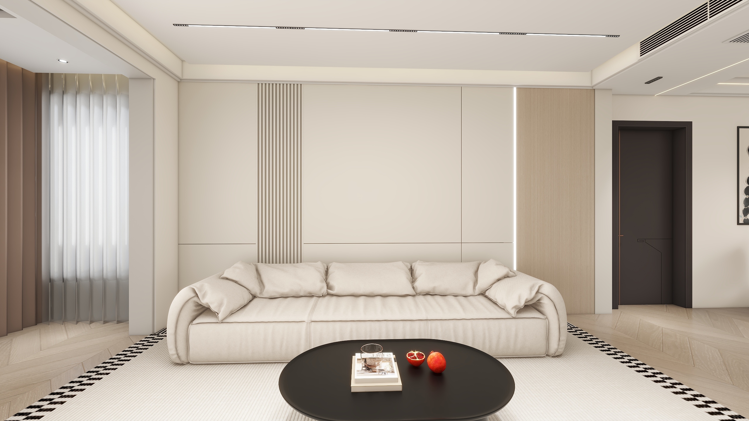 简亓7-107㎡3室  原木风装修效果图