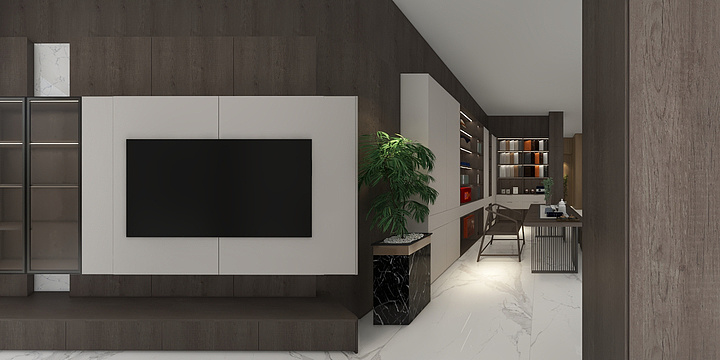 夕阳偏落橙海-滨江壹号店铺-装修设计方案