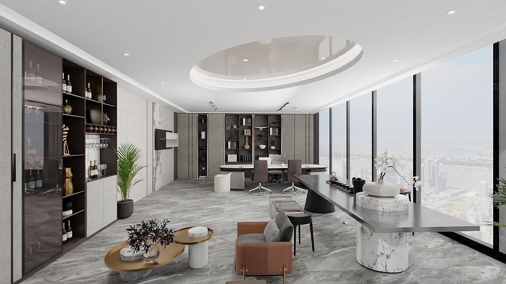 澍泽设计-企越科技（建联办公室）-确稿方案总裁办改-装修设计方案